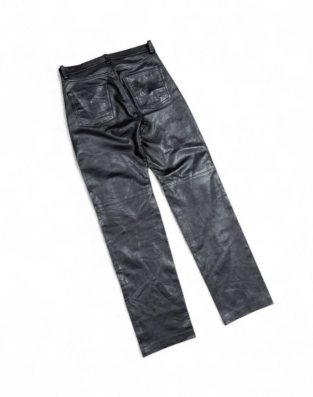 Kadoya Vtg🔥Les Vis A Bois Black Leather Bikers Pants Size US 32 / EU 48 - 12 Thumbnail