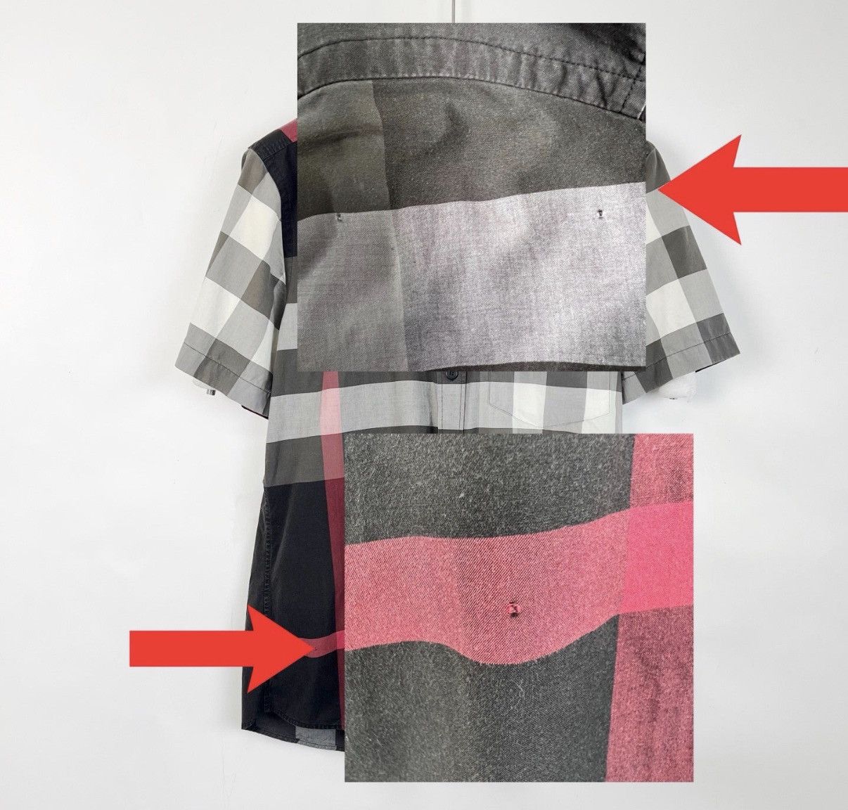 Burberry Burberry Dark Grey Check Pocket Short Sleeve Shirt K12 Size US M / EU 48-50 / 2 - 7 Thumbnail