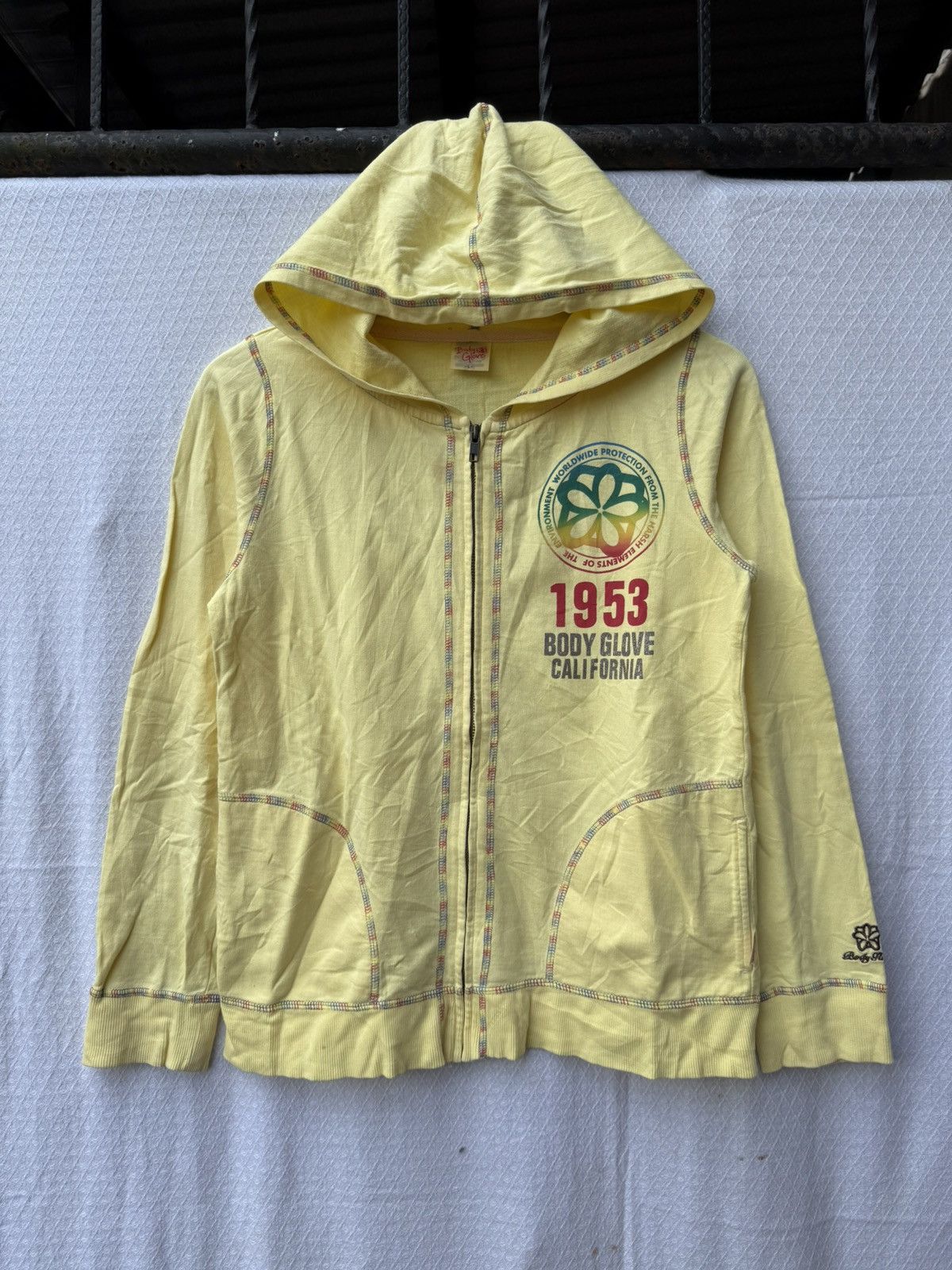 Body gloves japanese poem zip hoodie