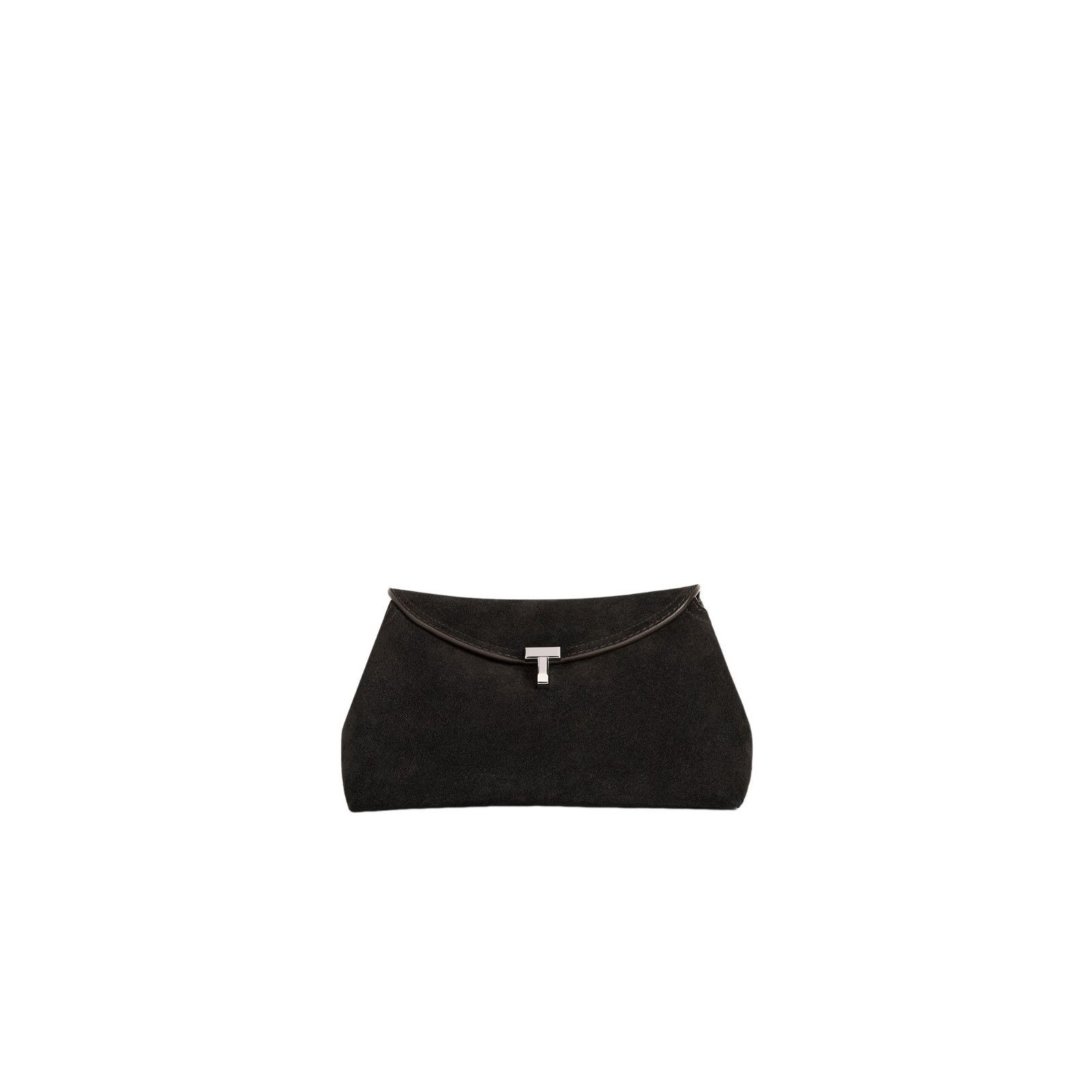 Toteme TOTEME T-Lock $990 Espresso Suede Clutch New And Authentic Size ONE SIZE - 1 Thumbnail