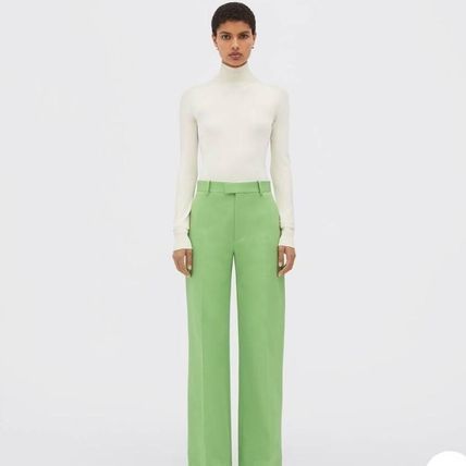 image of Bottega Veneta O1Loc1C0324 708760 Trousers In Green, Women's (Size 26)