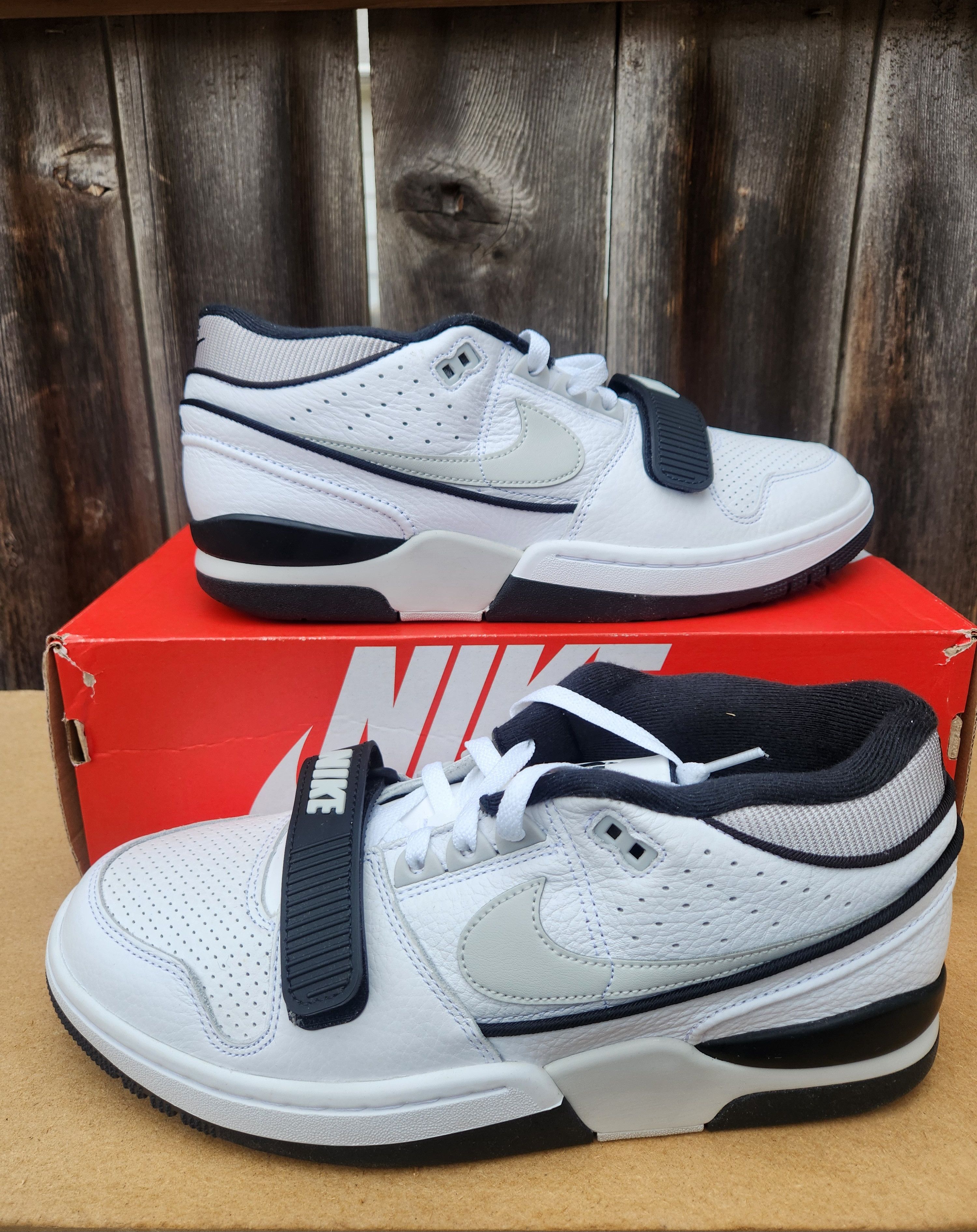 Nike Size 11 - Nike Air Alpha Force 88 White Black Tech Grey Size US 11 / EU 44 - 3 Thumbnail