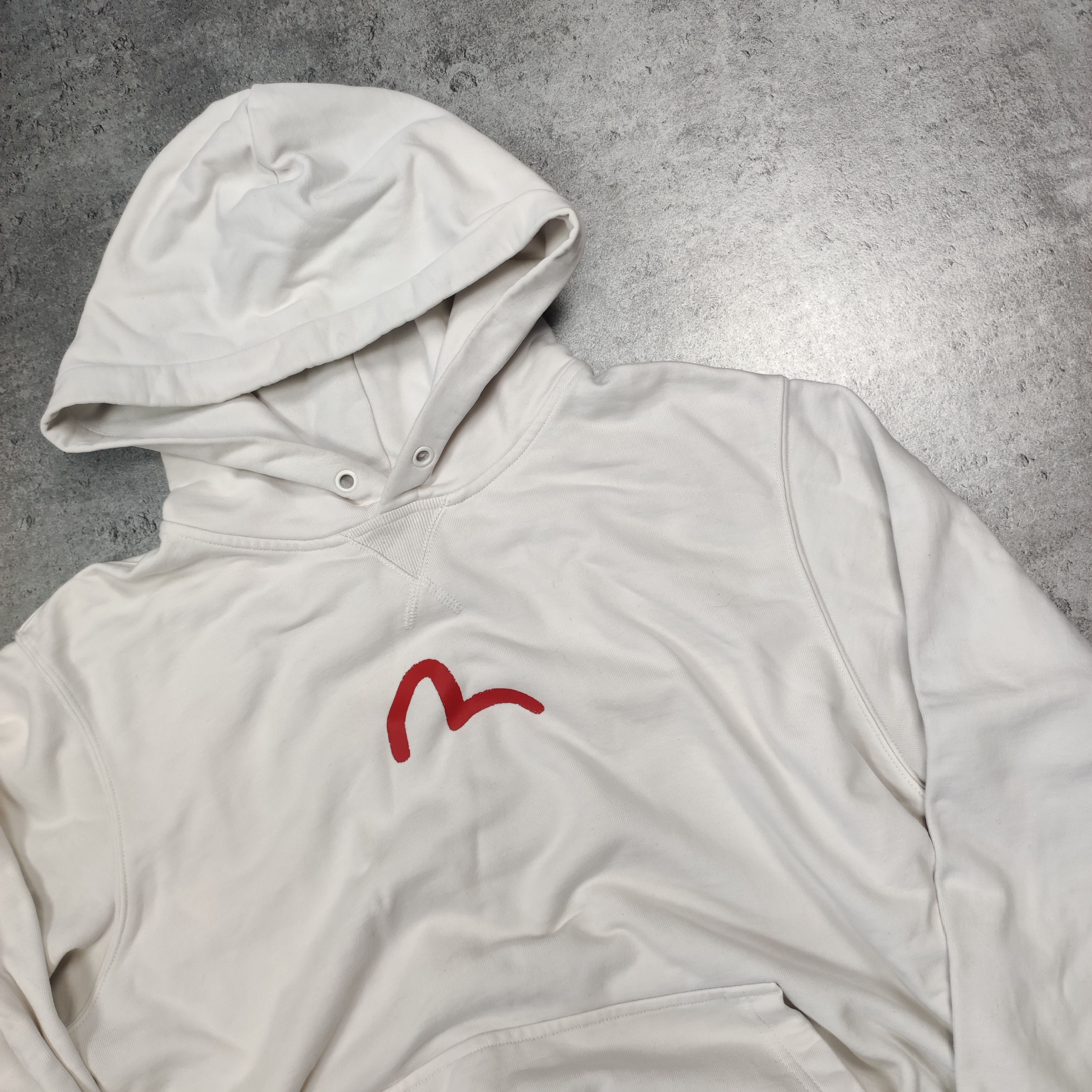 Evisu × Japanese Brand RARE Evisu Japan White Center Logo Heavy Hoodie Size US XL / EU 56 / 4 - 3 Thumbnail