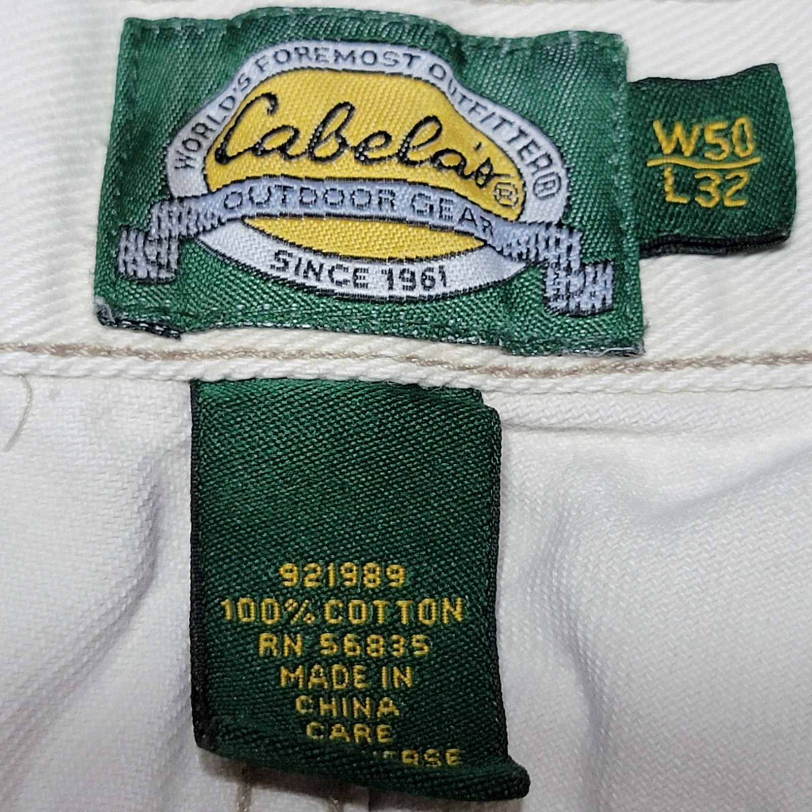 Cabelas Cabela's White Straight Denim Jeans - Size W50 X L32 Size US 44 / EU 60 - 6 Thumbnail