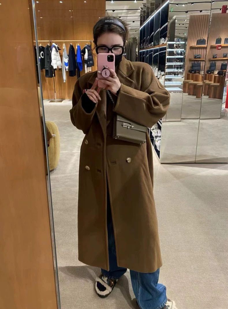 Max Mara Max Mara 101801 Tobacco wool coat Size S / US 4 / IT 40 - 7 Thumbnail