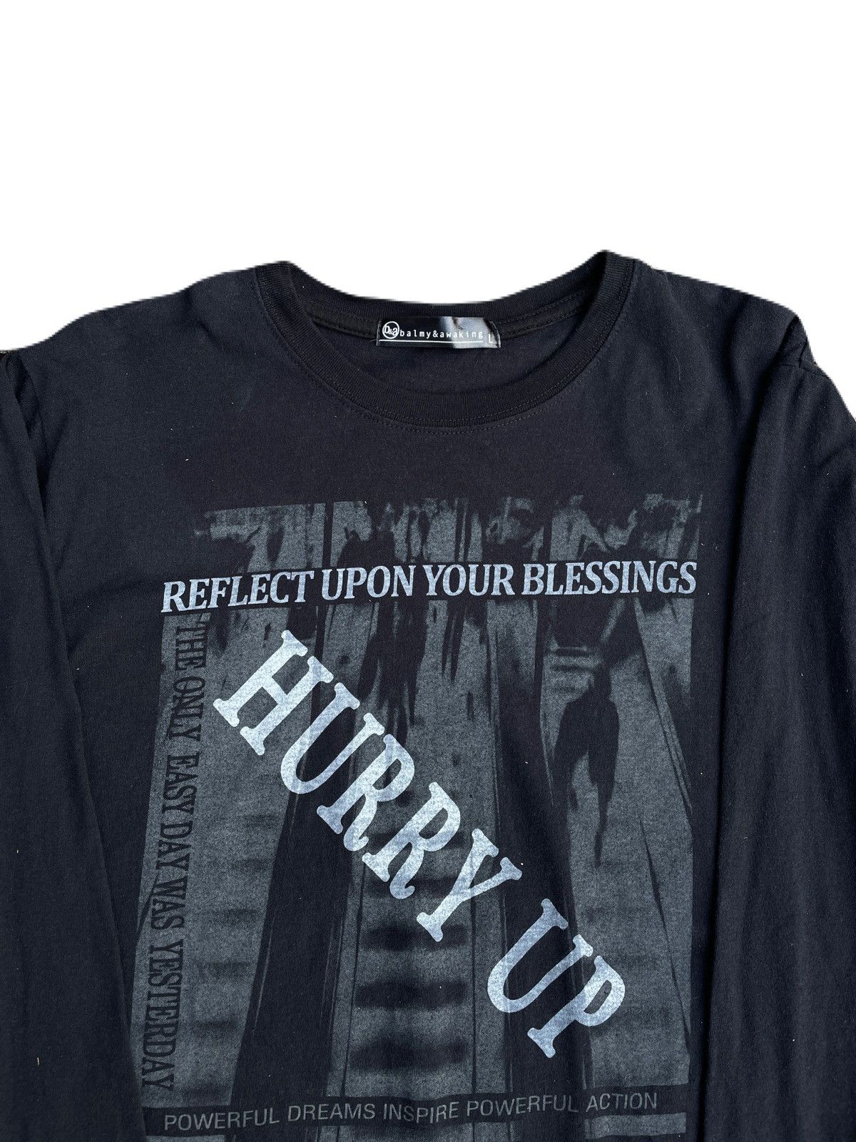 2000s Japanese archive Poem Graphic Long Sleeve Tee Vkei Y2K