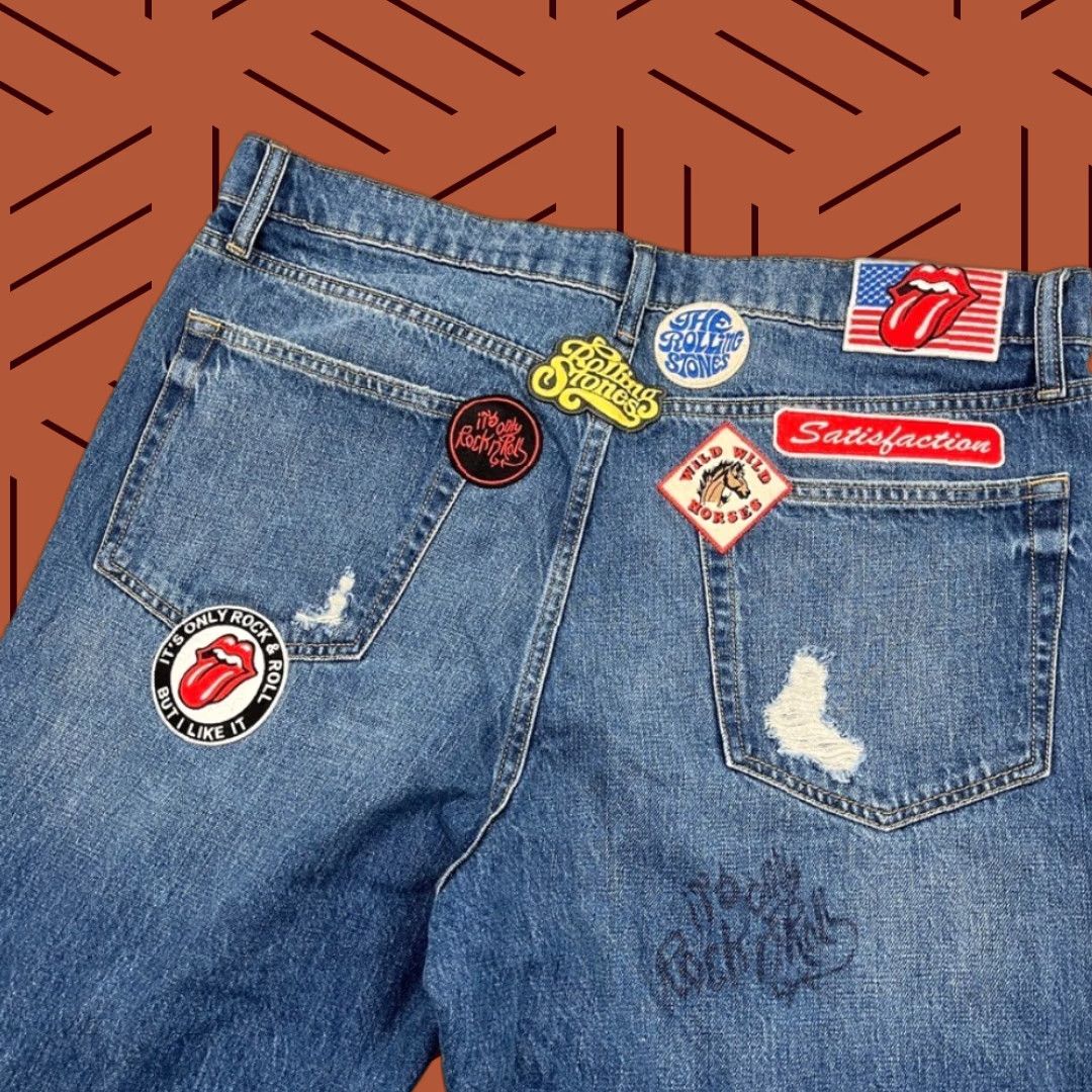 Lucky Brand Lucky Brand Rolling Stones Jeans 16 Regular Flared Denim Blue 5-Pocket Vintage? No Womens Shoes Wait— Jeans Size 38" / US 16 / IT 52 - 1 Thumbnail