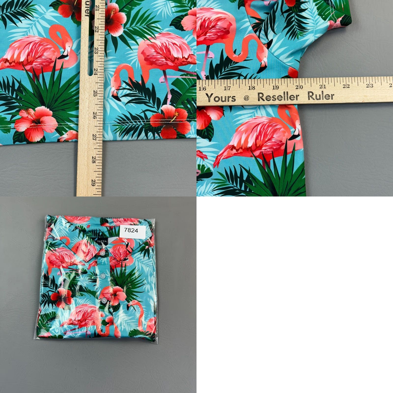 Vintage Yatta Golf Polo Shirt Mens Small Floral Flamingo Print Performance Golf Casual Size US S / EU 44-46 / 1 - 8 Thumbnail