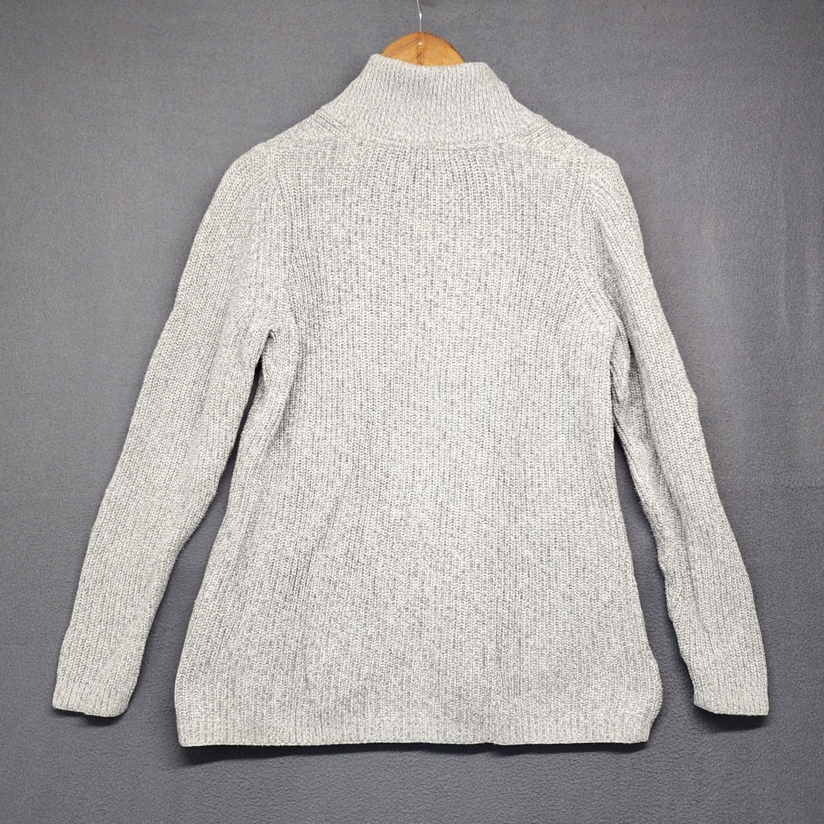 Vintage VINTAGE LL Bean Sweater Jacket Womens Medium Grey Full Zip 100% Cotton Pockets 507434 Size M / US 6-8 / IT 42-44 - 2 Thumbnail