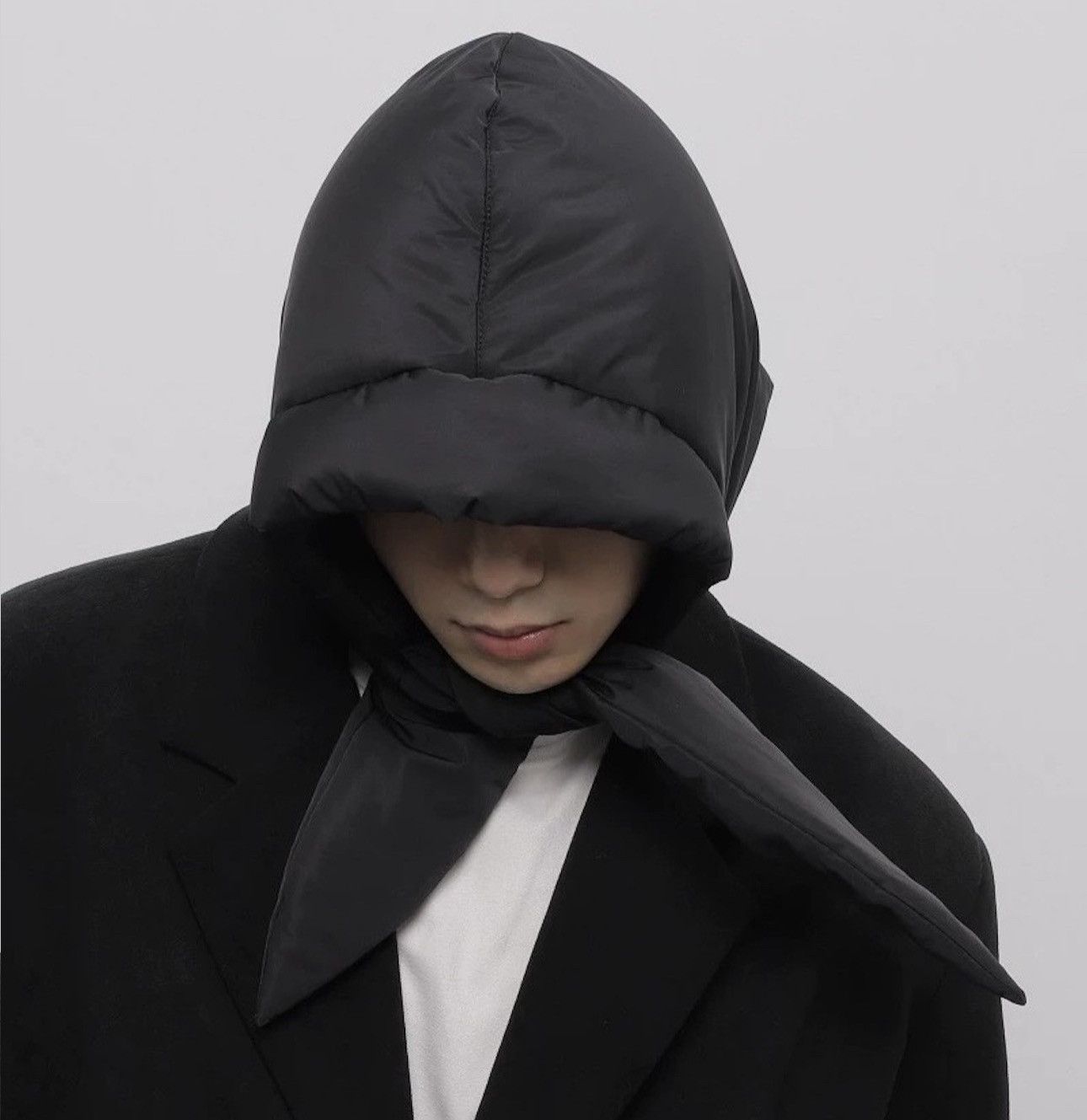 Japanese Brand Avant garde puffer self-tie trapper hat aviator beanie cap Size ONE SIZE - 2 Thumbnail