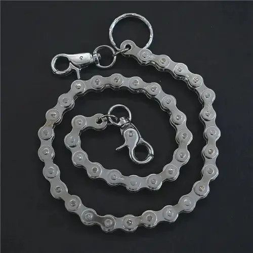 VIBE Punk Rock Unique Metal Minimalist Bicycle Chain Keychains Size ONE SIZE - 2 Thumbnail