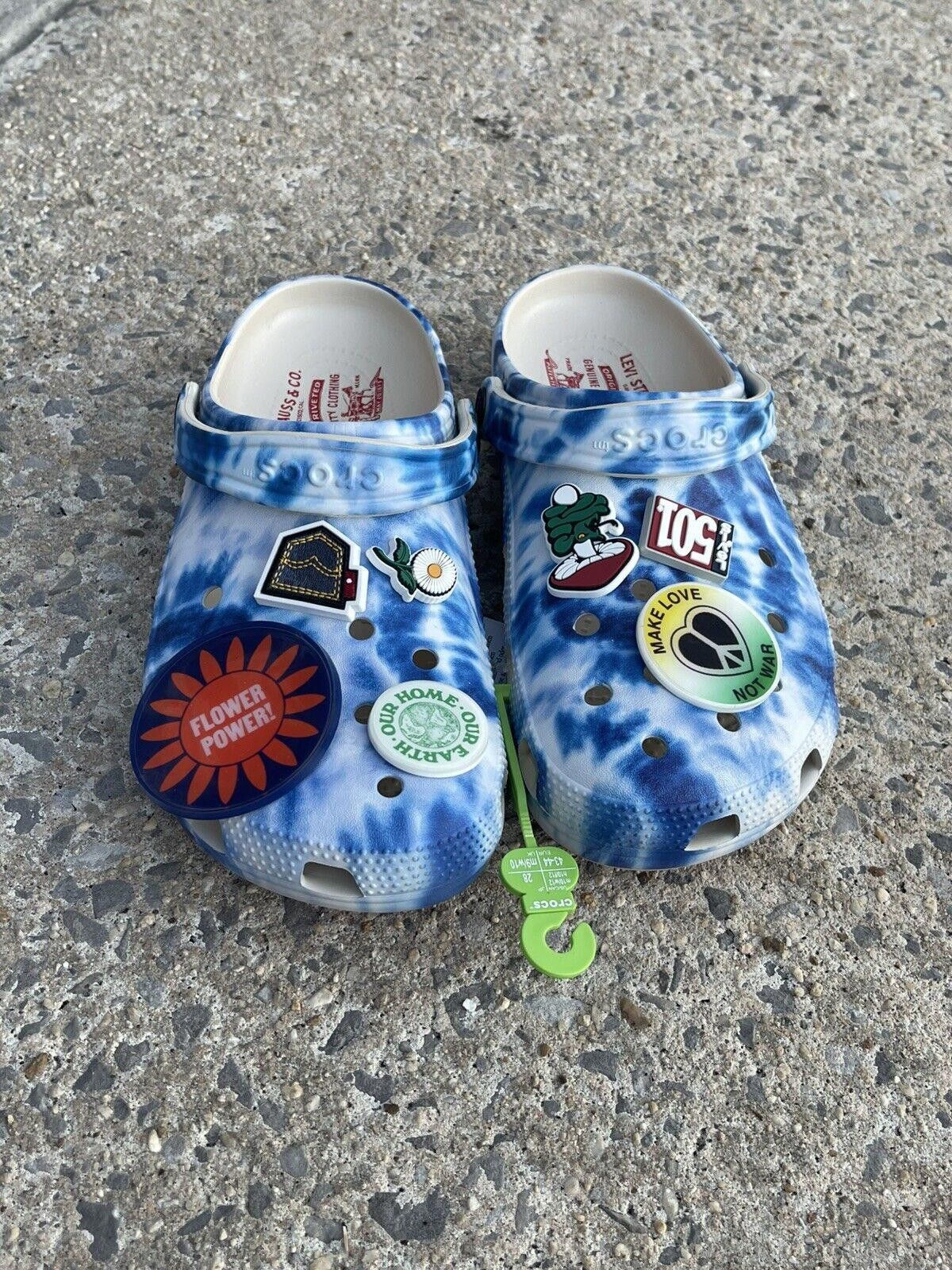 Crocs Levi's x Crocs Men's Sz 10 Limited Edition Jibbitz 501 Blue Size US 10 / EU 43 - 1 Thumbnail