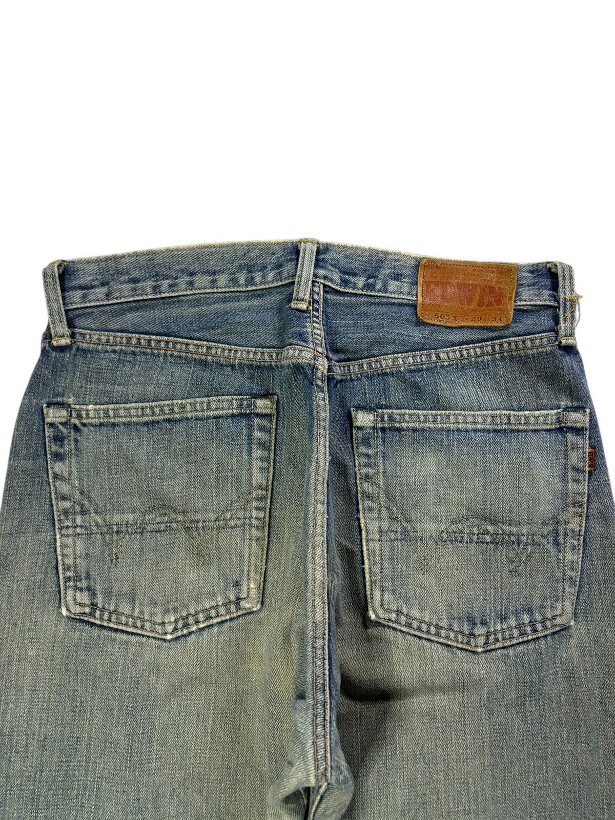 Edwin × Japanese Brand Vintage Japanese Edwin 505x Selvedge Mud Wash Baggy Jeans Size US 30 / EU 46 - 9 Thumbnail