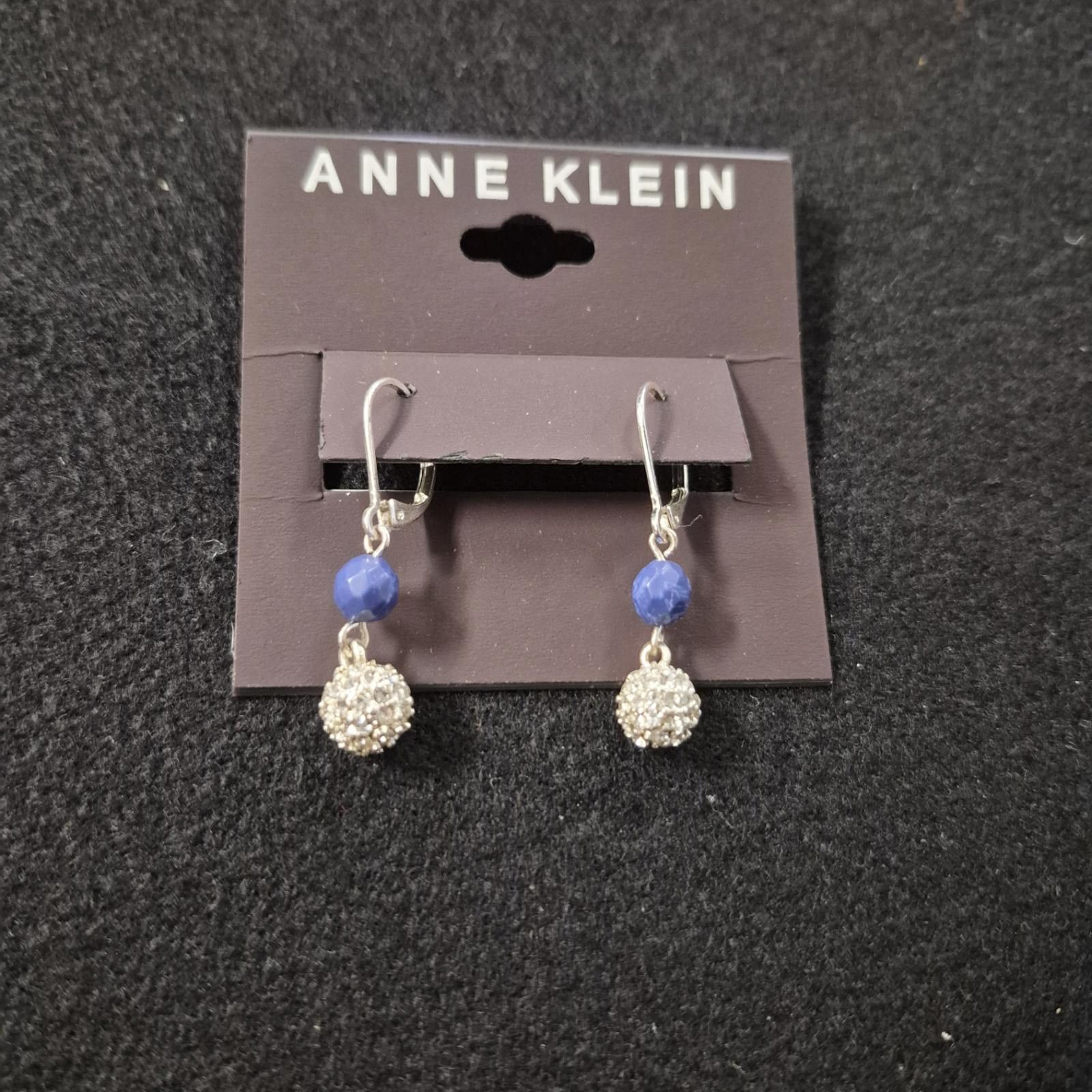 Other Anne Klein Womens Silver Blue Crystal Stone Drop Earrings Size ONE SIZE - 2 Thumbnail