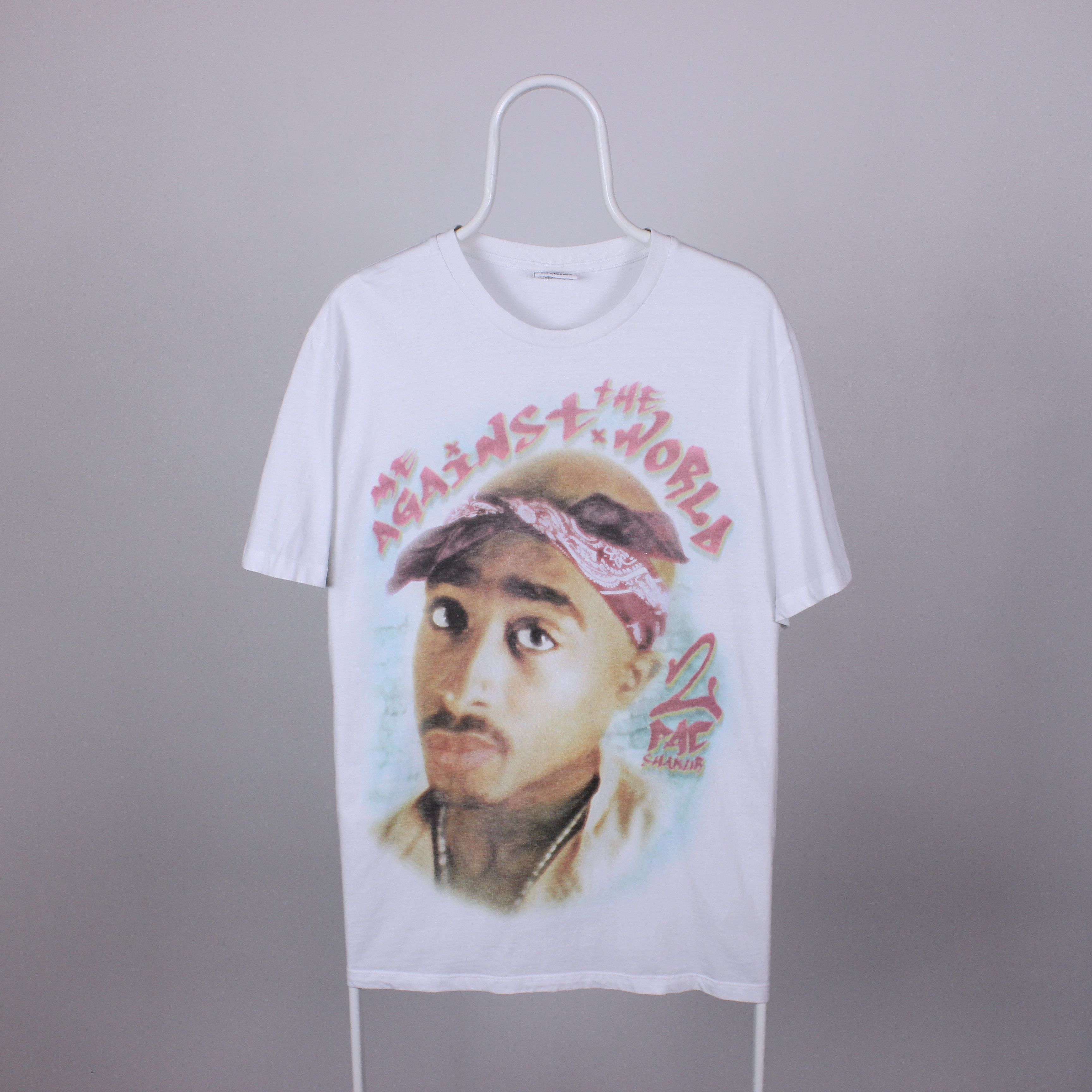 Rap Tees 2Pac Tupac band t shirt tee men cotton XL white 2021 Size US XL / EU 56 / 4 - 2 Thumbnail