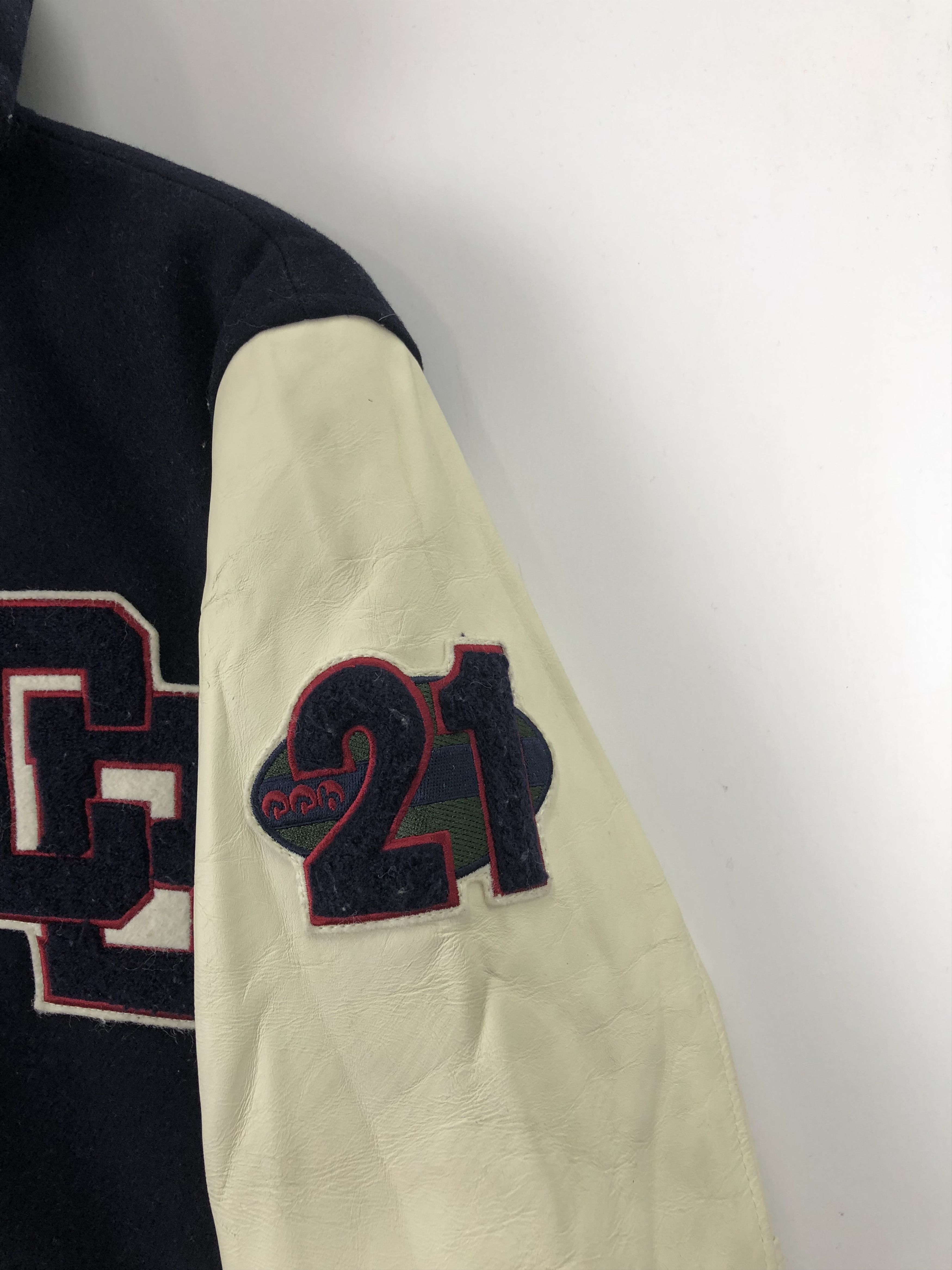 Comme Ca Ism Vintage Comme Ca Boys Wool Leather Varsity Hoodie V0381 Size US M / EU 48-50 / 2 - 6 Thumbnail