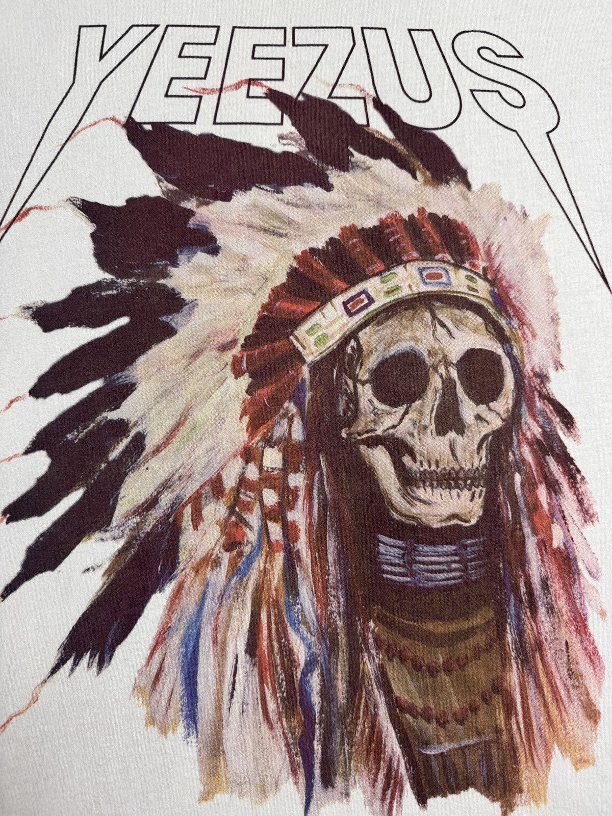 Kanye West 2015 Kanye West Yeezus tour merch tee Native Skull rare Size US L / EU 52-54 / 3 - 2 Thumbnail