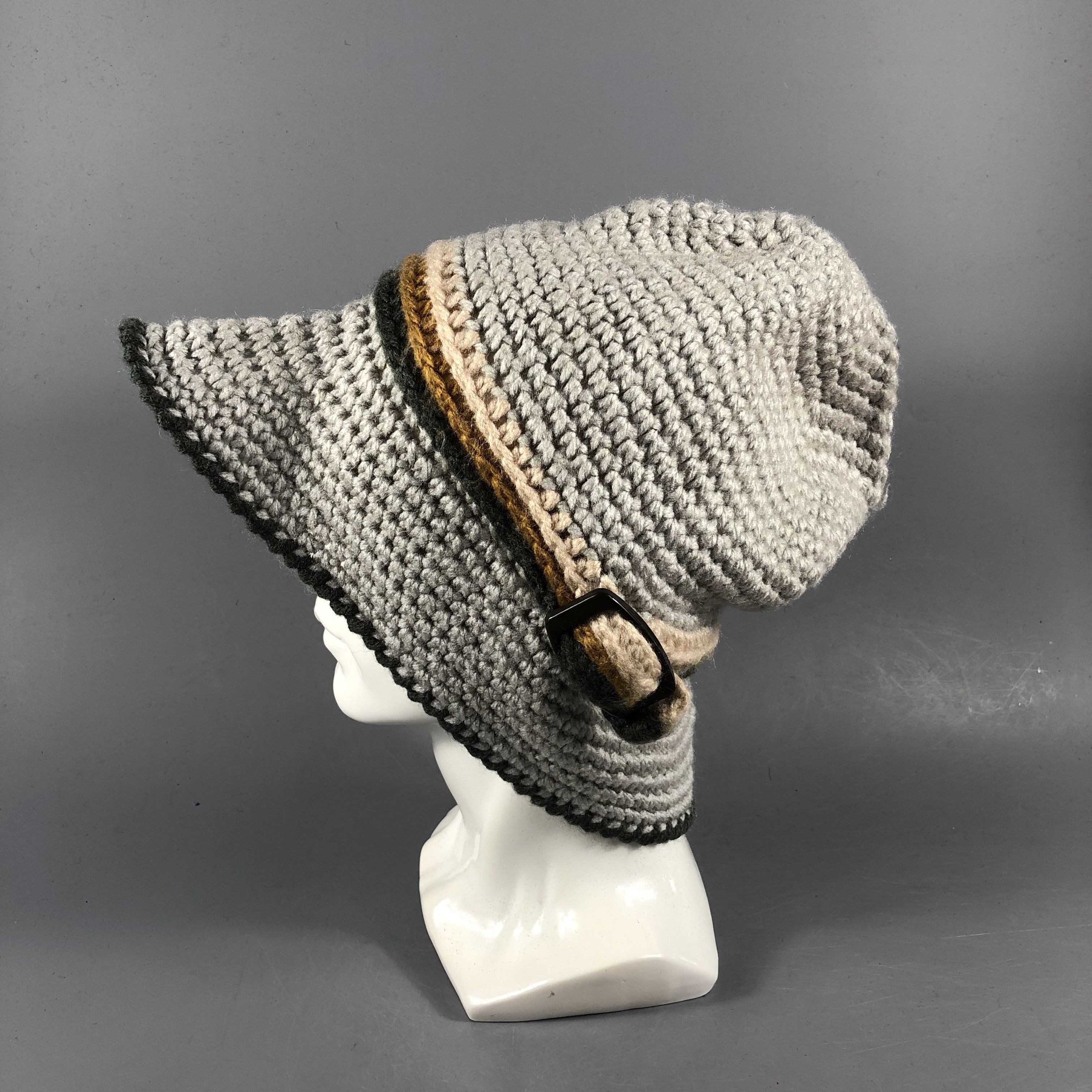 Japanese Brand Unknown Knit Bucket Hat Beanie Snowcap Snow Hat B985 Size ONE SIZE - 1 Thumbnail