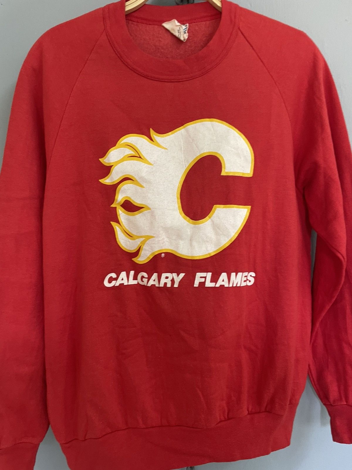 NHL Vintage 80s Calgary Flames NHL sweatshirt Size US M / EU 48-50 / 2 - 3 Thumbnail