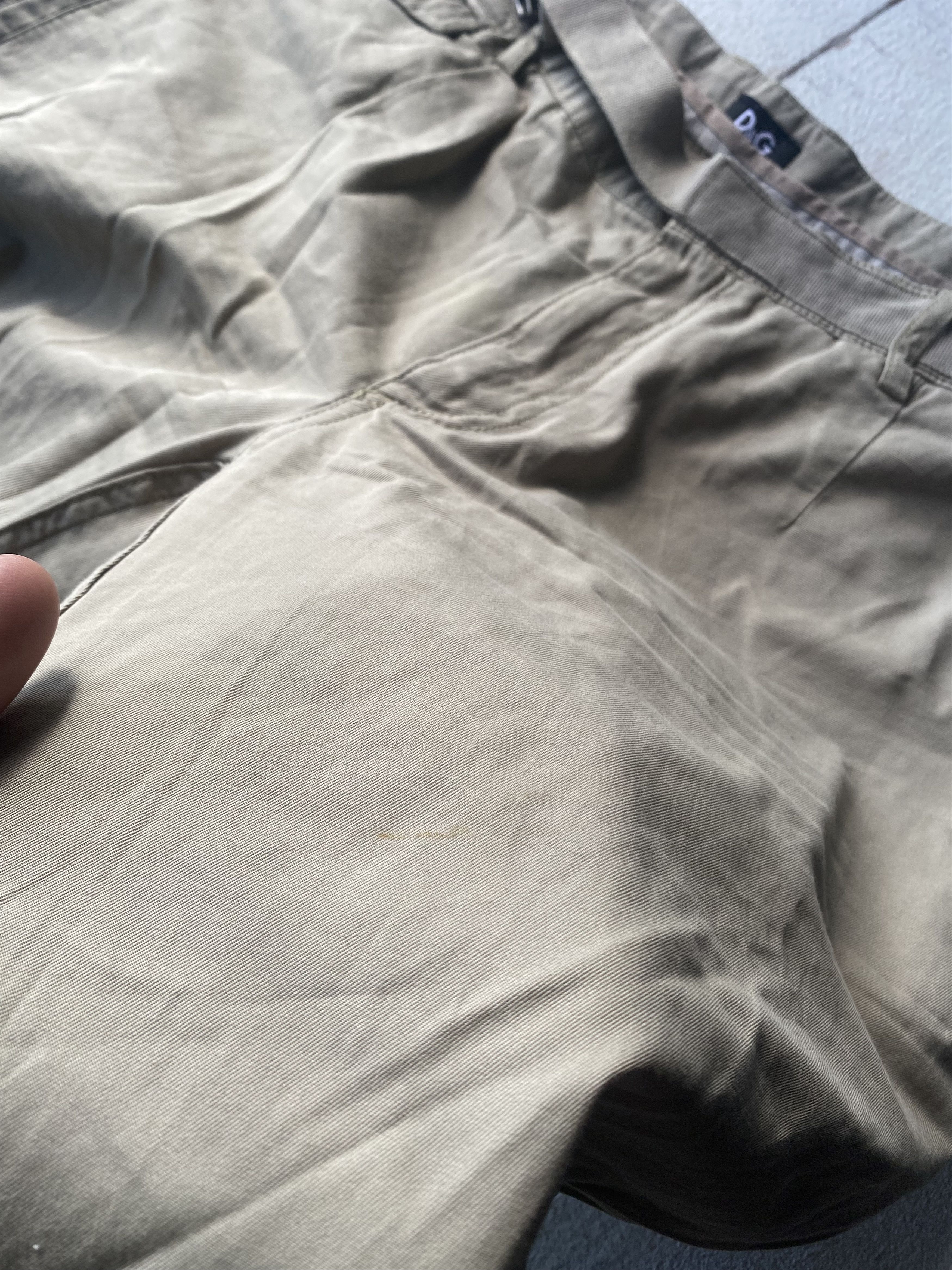 Dolce & Gabbana × Vintage 90s Dolce Gabbana Beige Striped Belted Designer Pants 34 Size US 34 / EU 50 - 20 Thumbnail