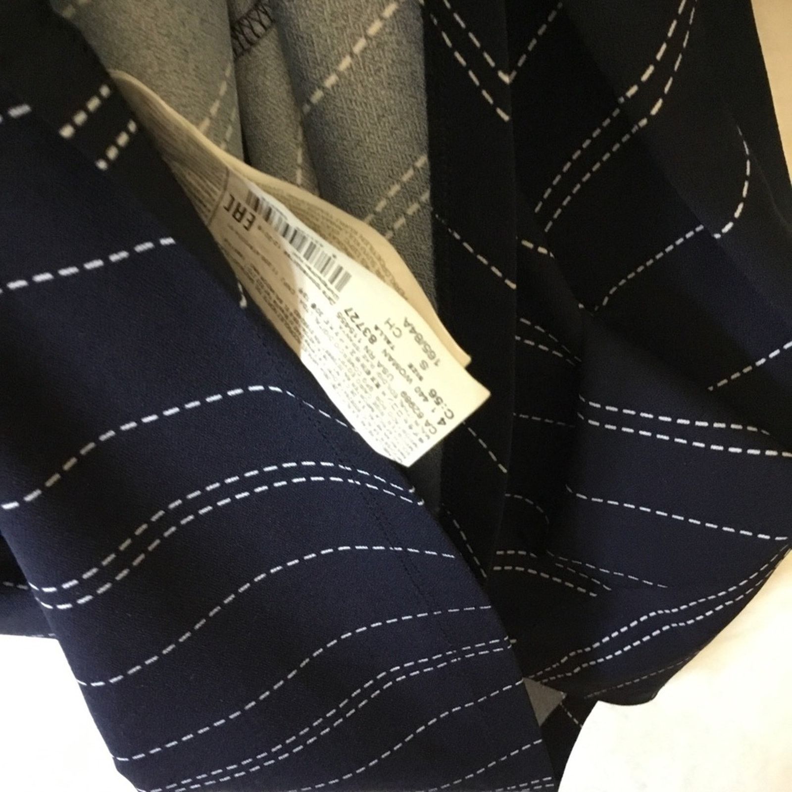Mango Mango Navy Blue Long Sleeve Striped Dress Size S / US 4 / IT 40 - 6 Thumbnail