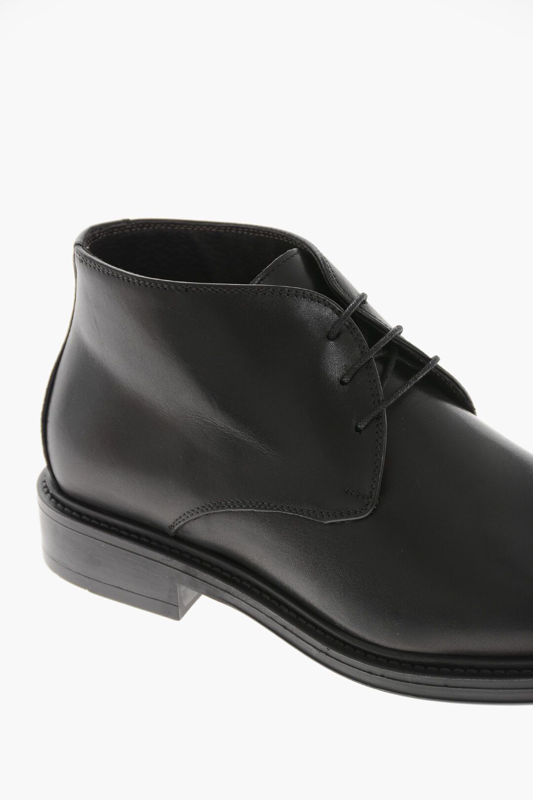 Testoni og1mm0226 Brushed Leather Ankle Boots in Black Size US 6 / EU 39 - 4 Thumbnail