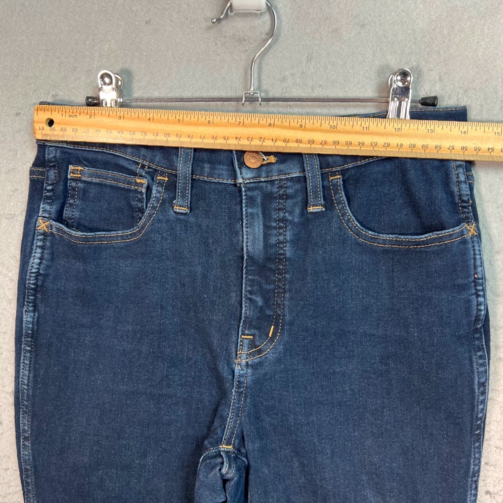 Madewell Madewell Roadtripper Jeans Denim Womens Size 28P High-Rise Dark Wash 5-Pocket Jegging Blue Denim Jeans Womens Size 28" / US 6 / IT 42 - 5 Thumbnail