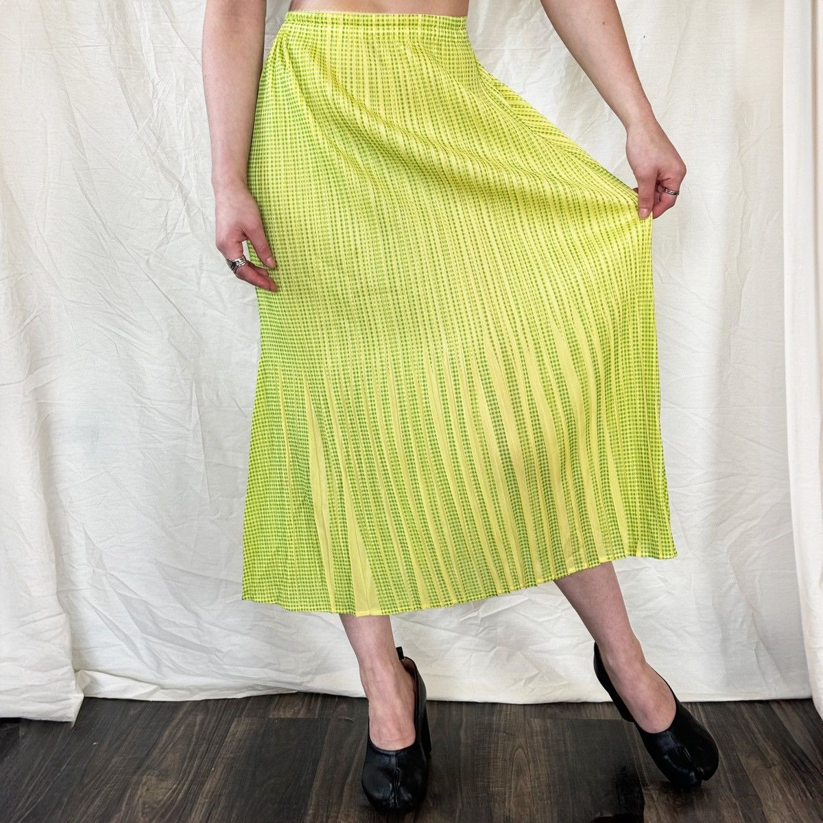 Issey Miyake × Pleats Please Issey Miyake Pleats Please Gingham Midi Skirt Size 28" / US 6 / IT 42 - 1 Thumbnail