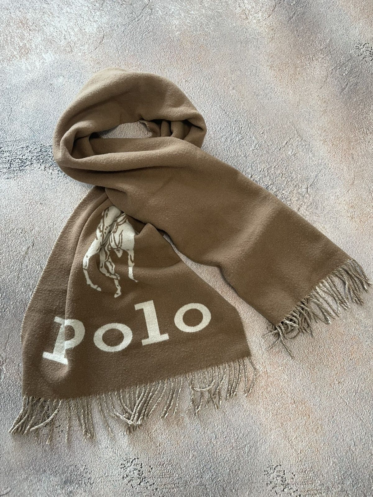 Polo Ralph Lauren Polo Ralph Lauren Big Logo Long Wool Scarf Size ONE SIZE - 1 Thumbnail