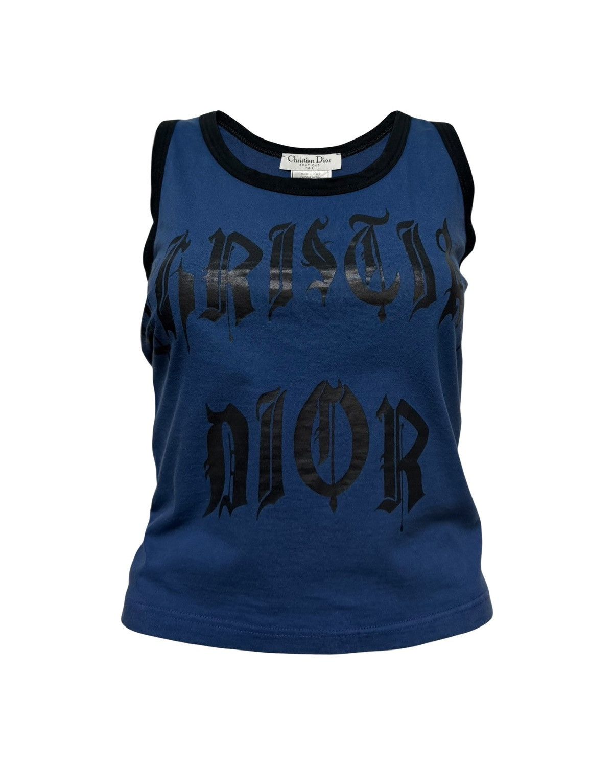 Dior CHRISTIAN DIOR S/S 2002 “1947” Gothic Logo Tank Top Size M / US 6-8 / IT 42-44 - 1 Thumbnail
