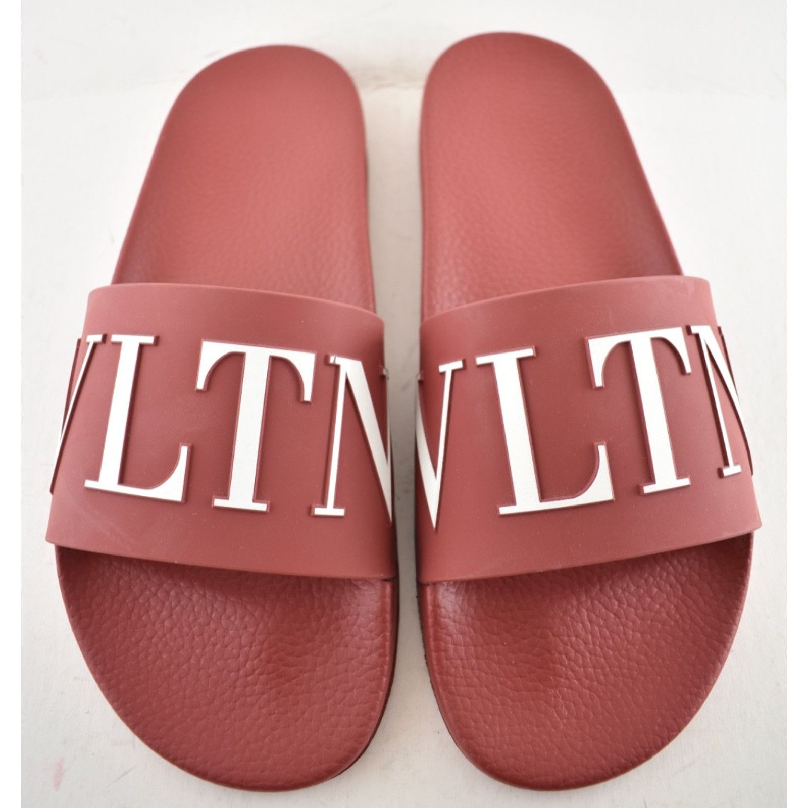 Valentino Valentino Garavani VLTN Red White Logo Pool Slide 44 11 Size US 11 / EU 44 - 5 Thumbnail