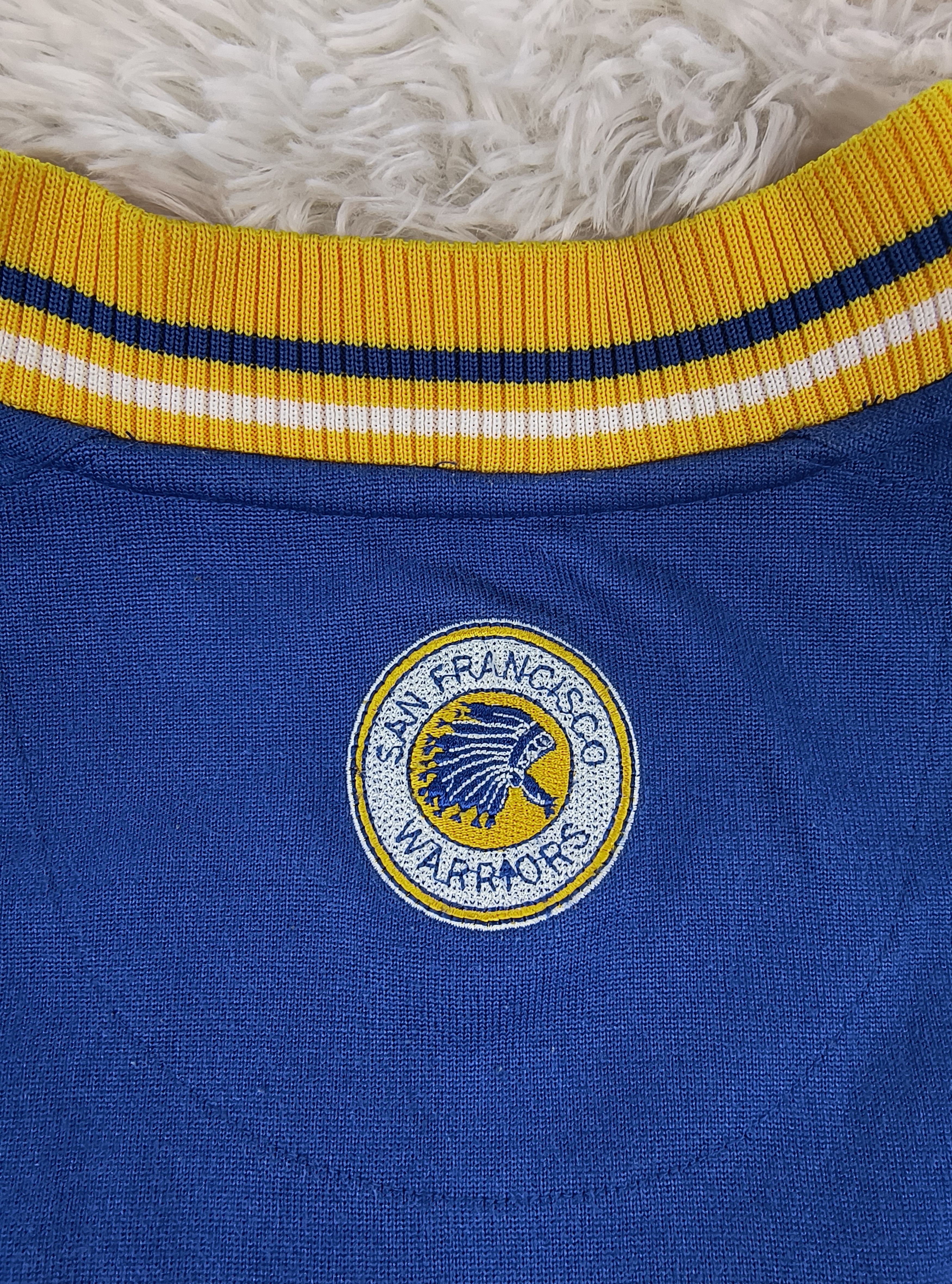 NBA Vintage San Francisco Warriors warm up shooting 90s jersey Size US XXL / EU 58 / 5 - 9 Thumbnail