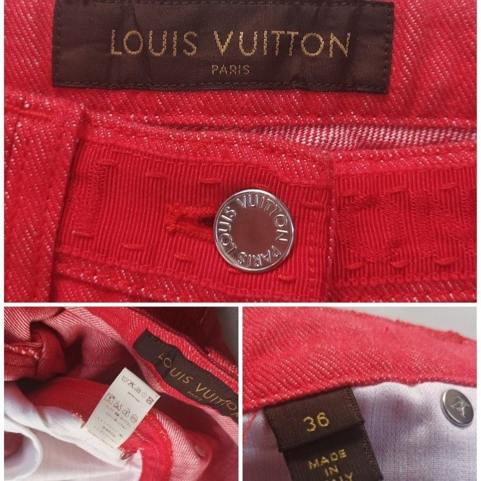 Louis Vuitton Louis Vuitton red denim pant Size 26" / US 2 / IT 38 - 8 Thumbnail