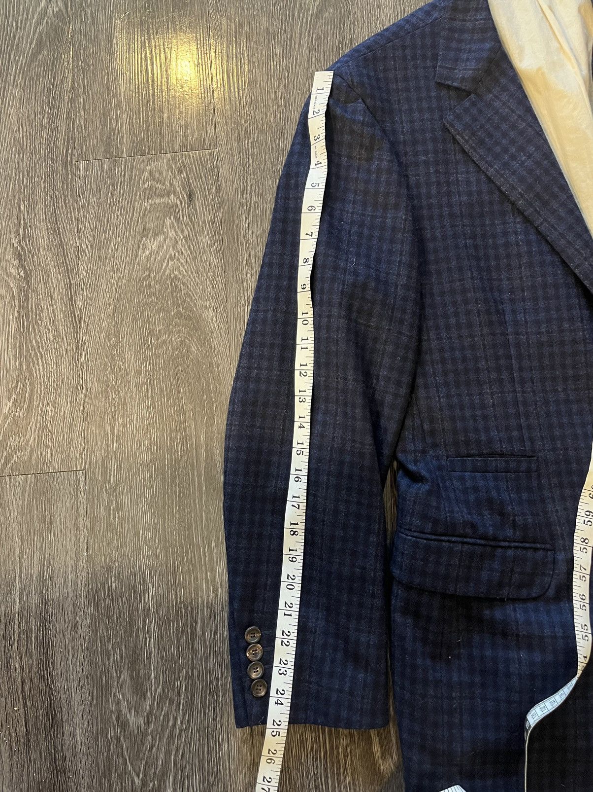 Brunello Cucinelli Stunning Brunello Cucinelli Blazer, Wool-Cashmere Navy check Size 50R - 10 Thumbnail