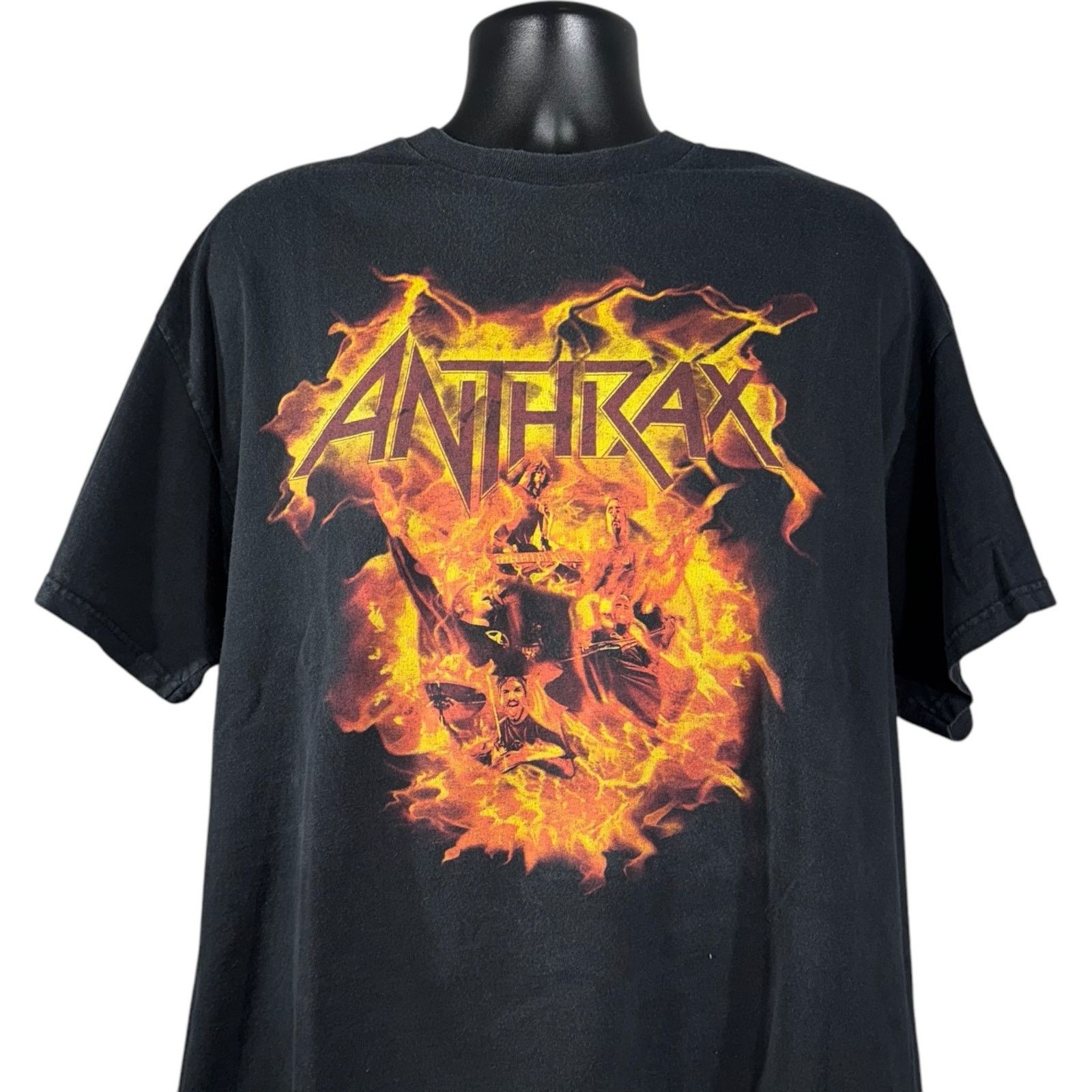 Vintage Vintage Anthrax Flame Logo Tee XL Size US XL / EU 56 / 4 - 2 Thumbnail