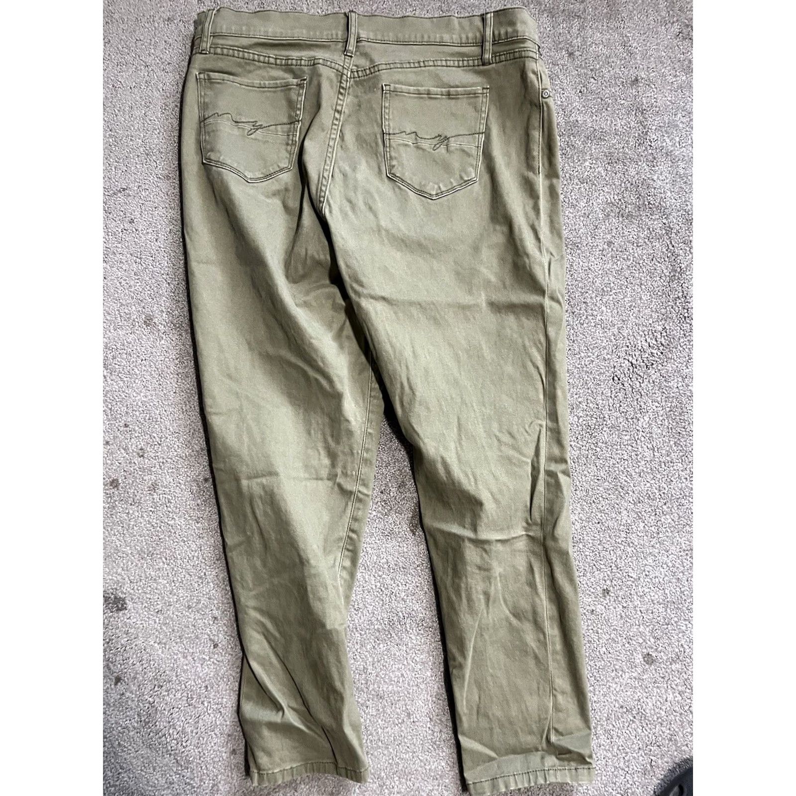 Vintage VINTAGE NYC New York & Company Women’s Soho Ankle Legging Jeans Sz 12 Green Denim 5-Pocket Style Ankle Womens Size 34" / US 12 / IT 48 - 4 Thumbnail