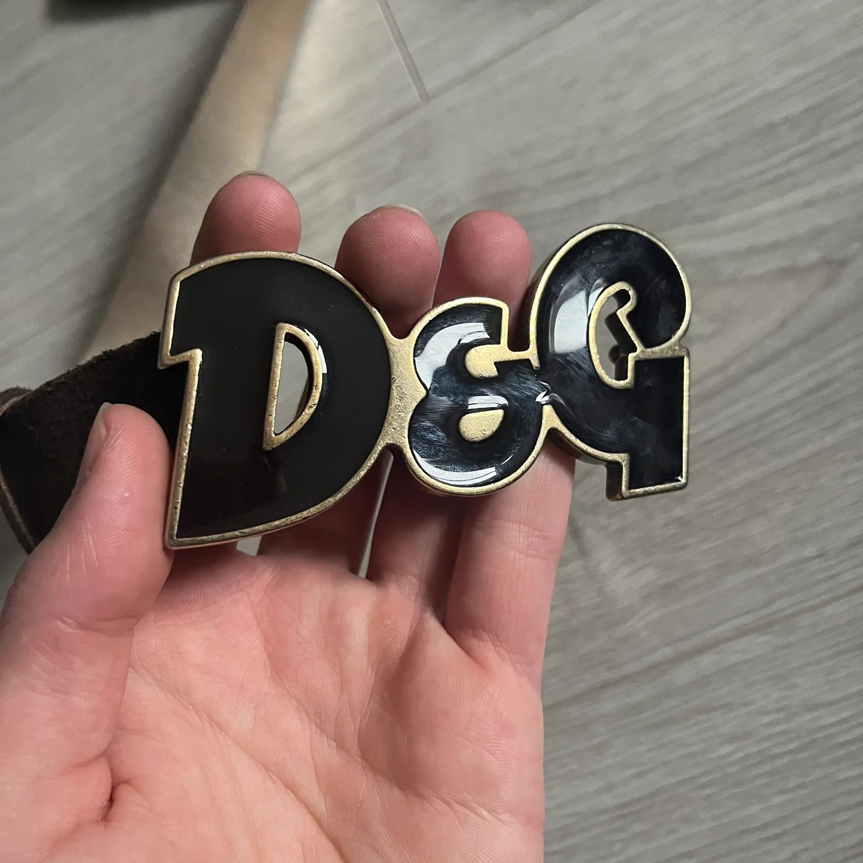 Dolce & Gabbana Dolce & Gabbana Black Enamel Belt Size ONE SIZE - 3 Thumbnail