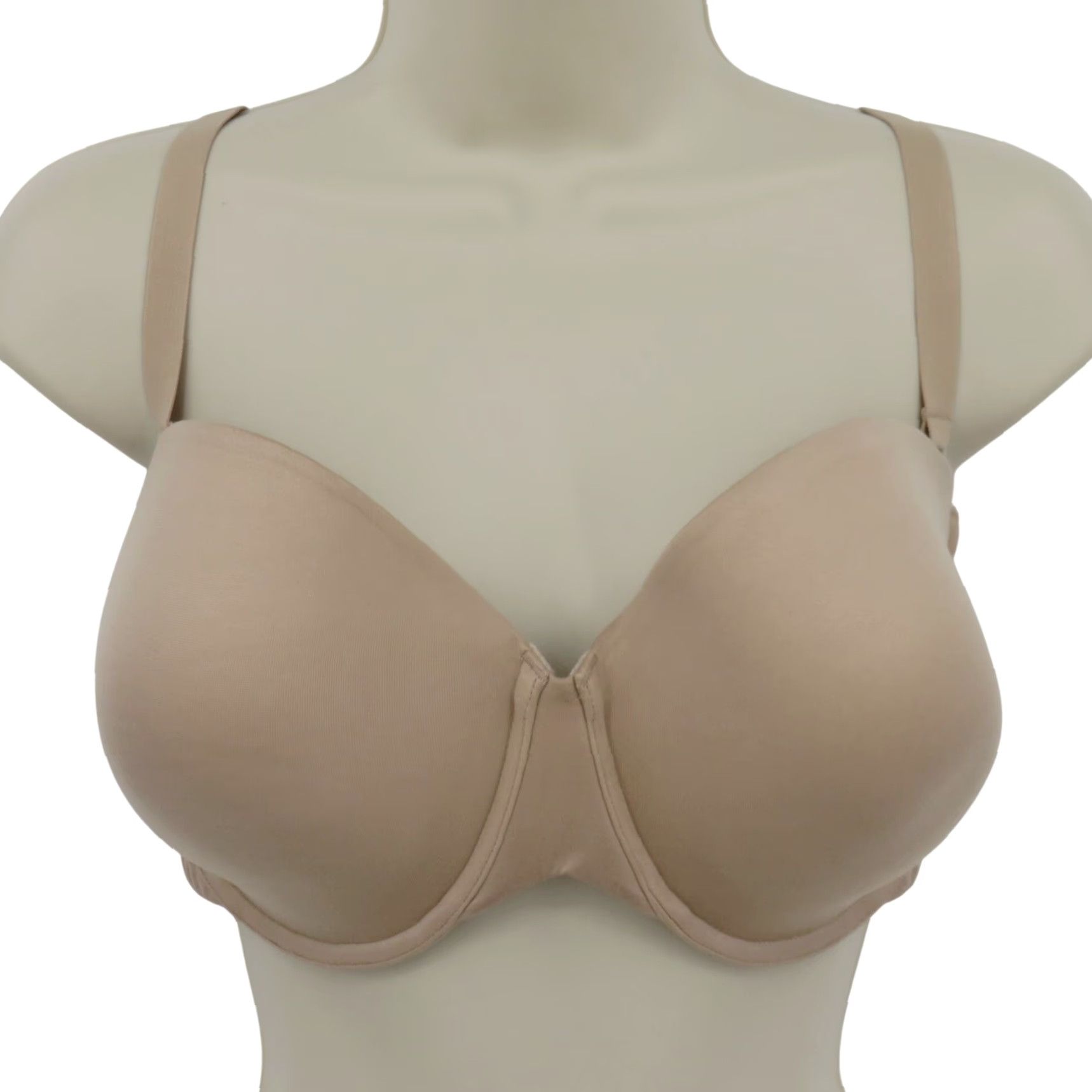 Vintage Bali Bra 38DD DFB966 Full Coverage Underwire Multiway Strapless Beige Lined Size ONE SIZE - 2 Thumbnail