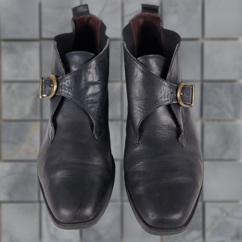 Naturalizer VINTAGE Naturalizer Braeburn Monk Strap Moto Boots Booties Women's 9/40 Black Size US 9 / IT 39 - 1 Thumbnail