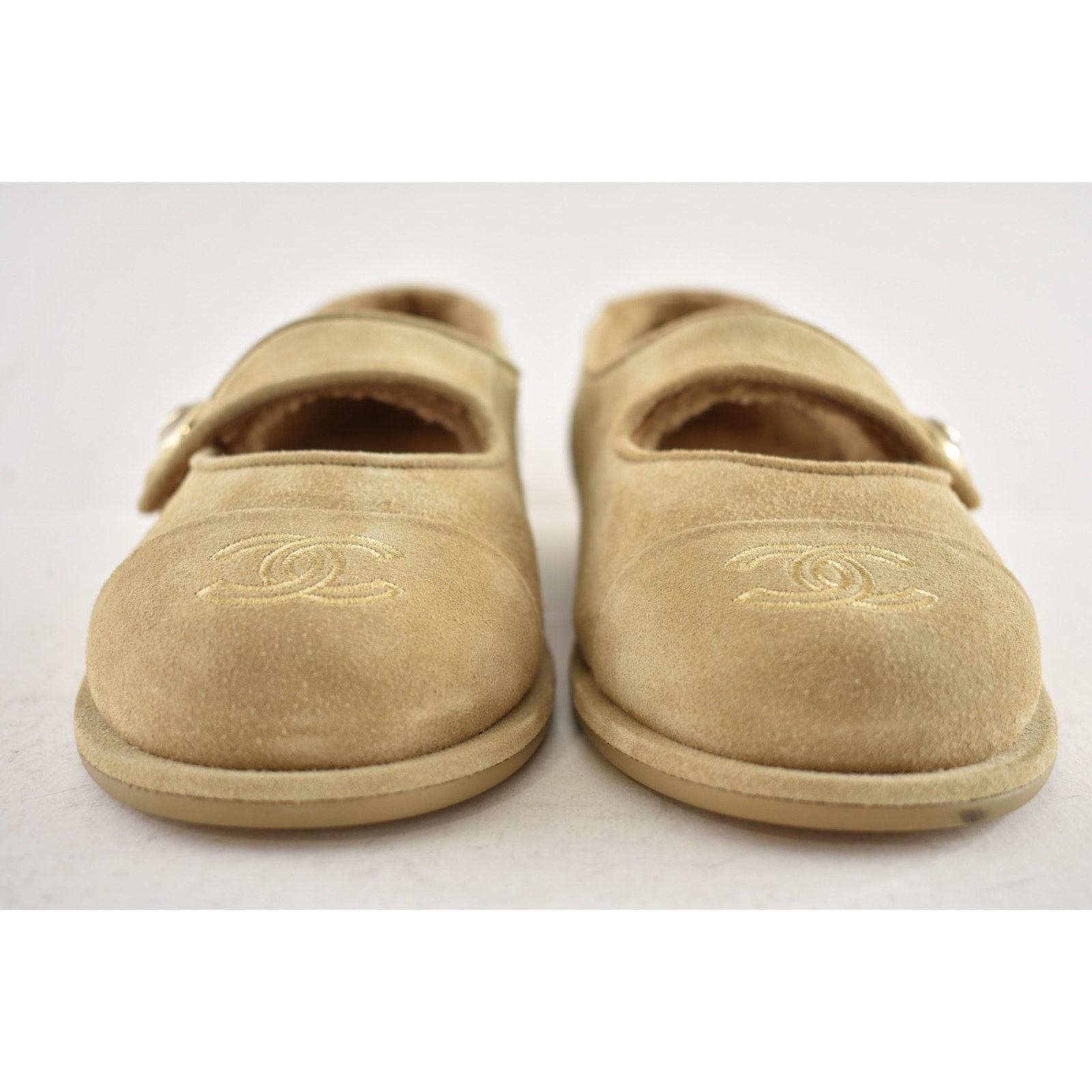 Chanel Shearling Fur Mary Jane Moccasin Ballet Loafer Flat 40.5 Size US 10.5 / IT 40.5 - 9 Thumbnail