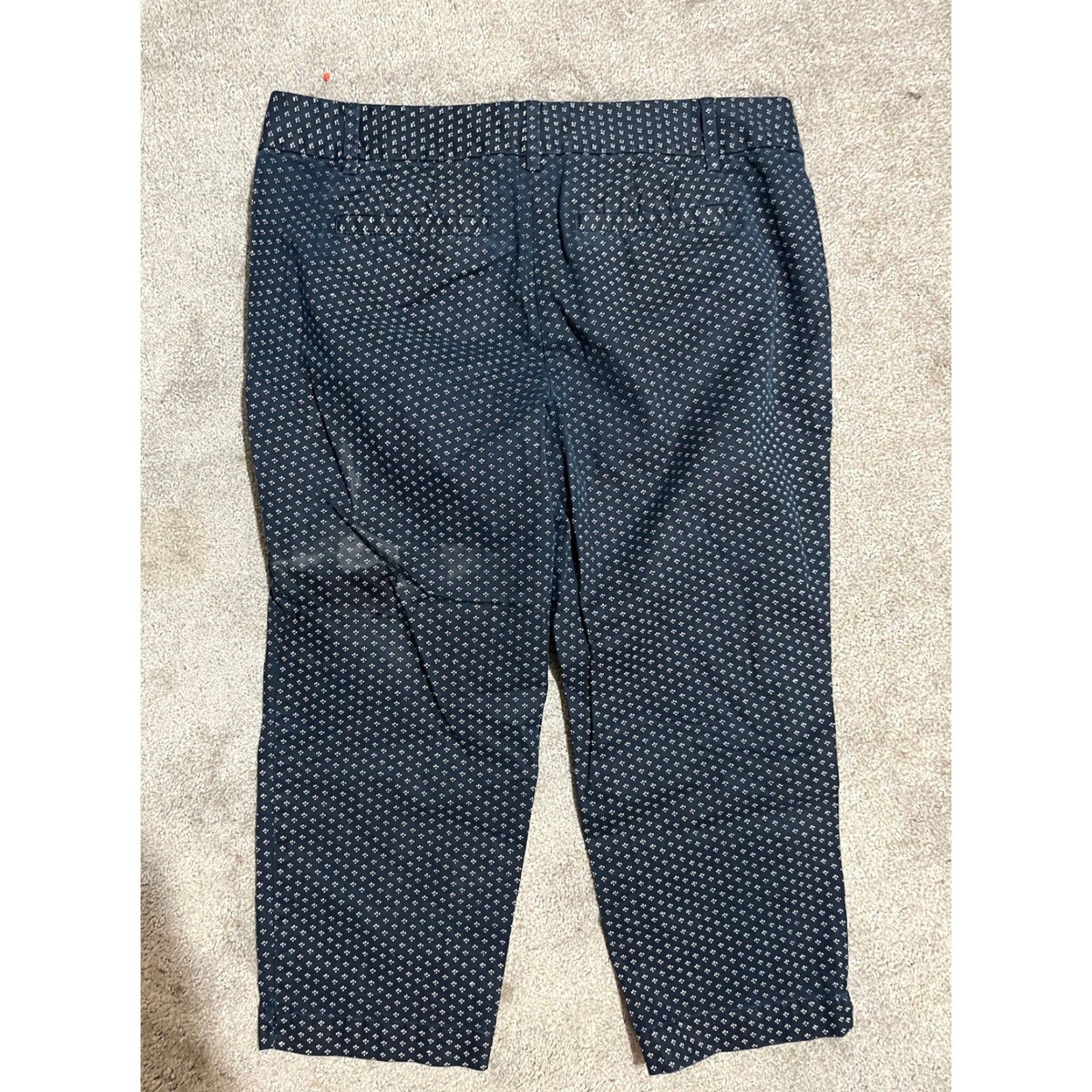 Ann Taylor Ann Taylor Loft Outlet Original Crop Pants Womens 10P Navy Blue Size 32" / US 10 / IT 46 - 5 Thumbnail