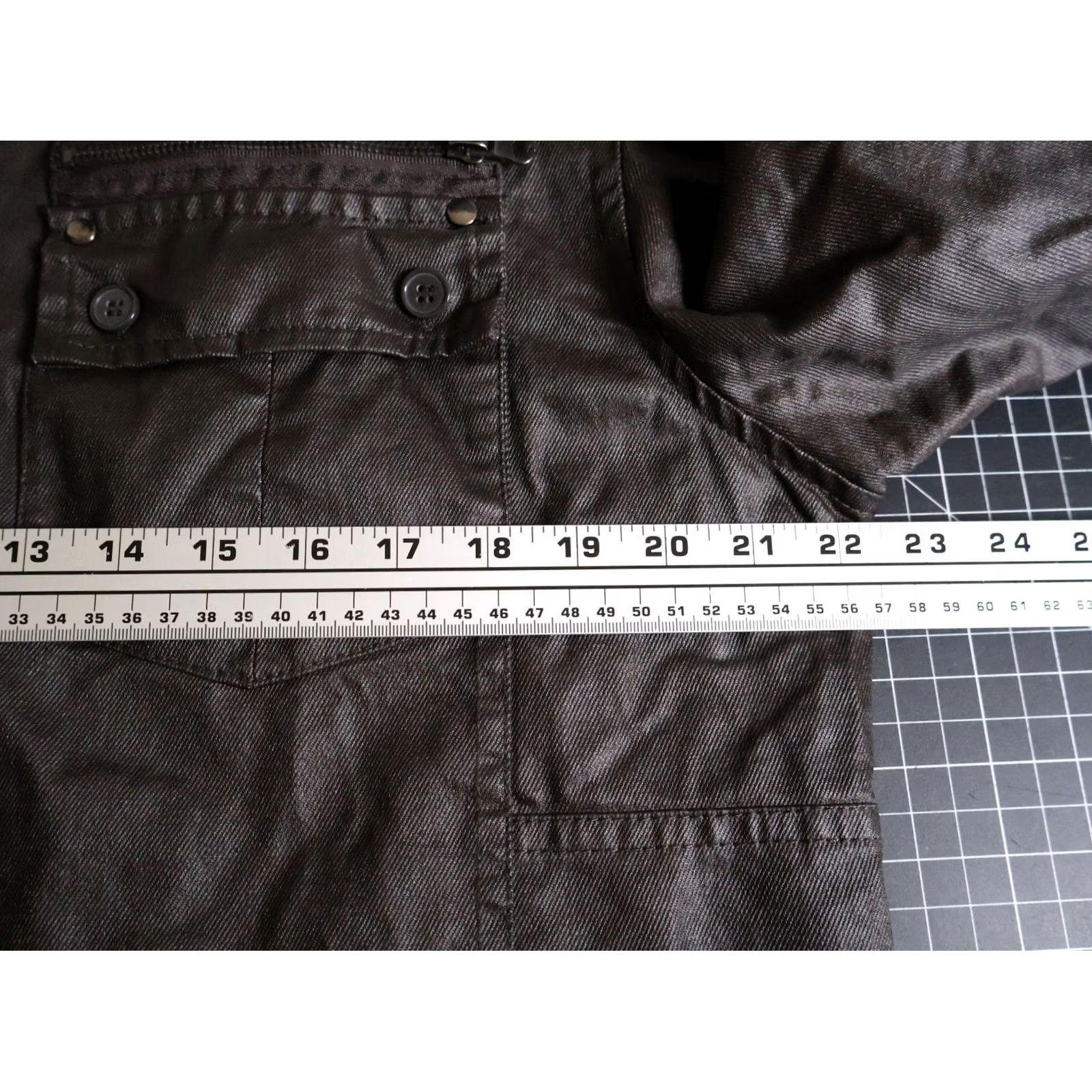 Vintage Twice 1210 Waxed Cotton Jacket Men L Dark Brown Full Zip Flight (XL Tag) Jacket Size US L / EU 52-54 / 3 - 5 Thumbnail