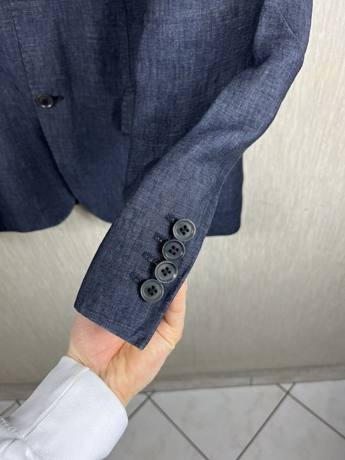 Designer × Hugo Boss Hugo Boss Solbiati 100% linen blazer jacket Ferner Jacobsen Size US S / EU 44-46 / 1 - 10 Thumbnail