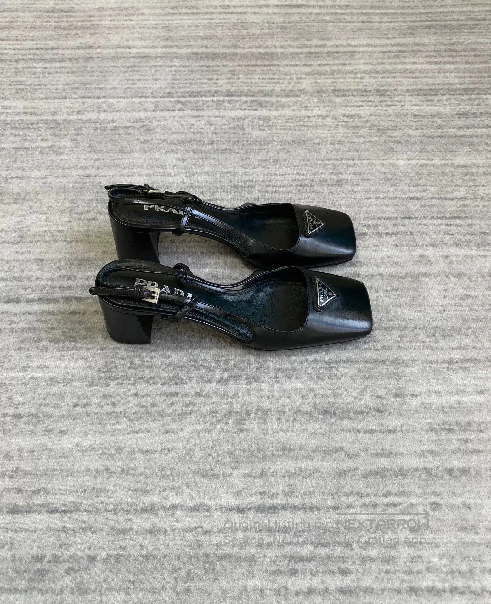 Prada prada black square toe kitten heels. Size US 6 / IT 36 - 2 Thumbnail