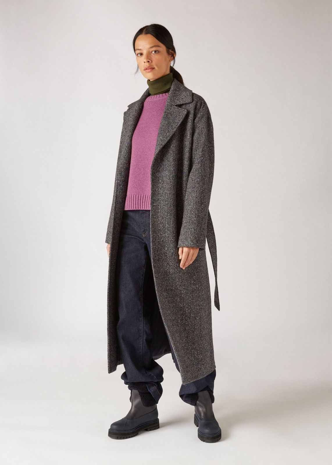 Loro Piana o1srvl11e0824 Henrik Cashmere Coat in Grey Size XS / US 0-2 / IT 36-38 - 2 Thumbnail