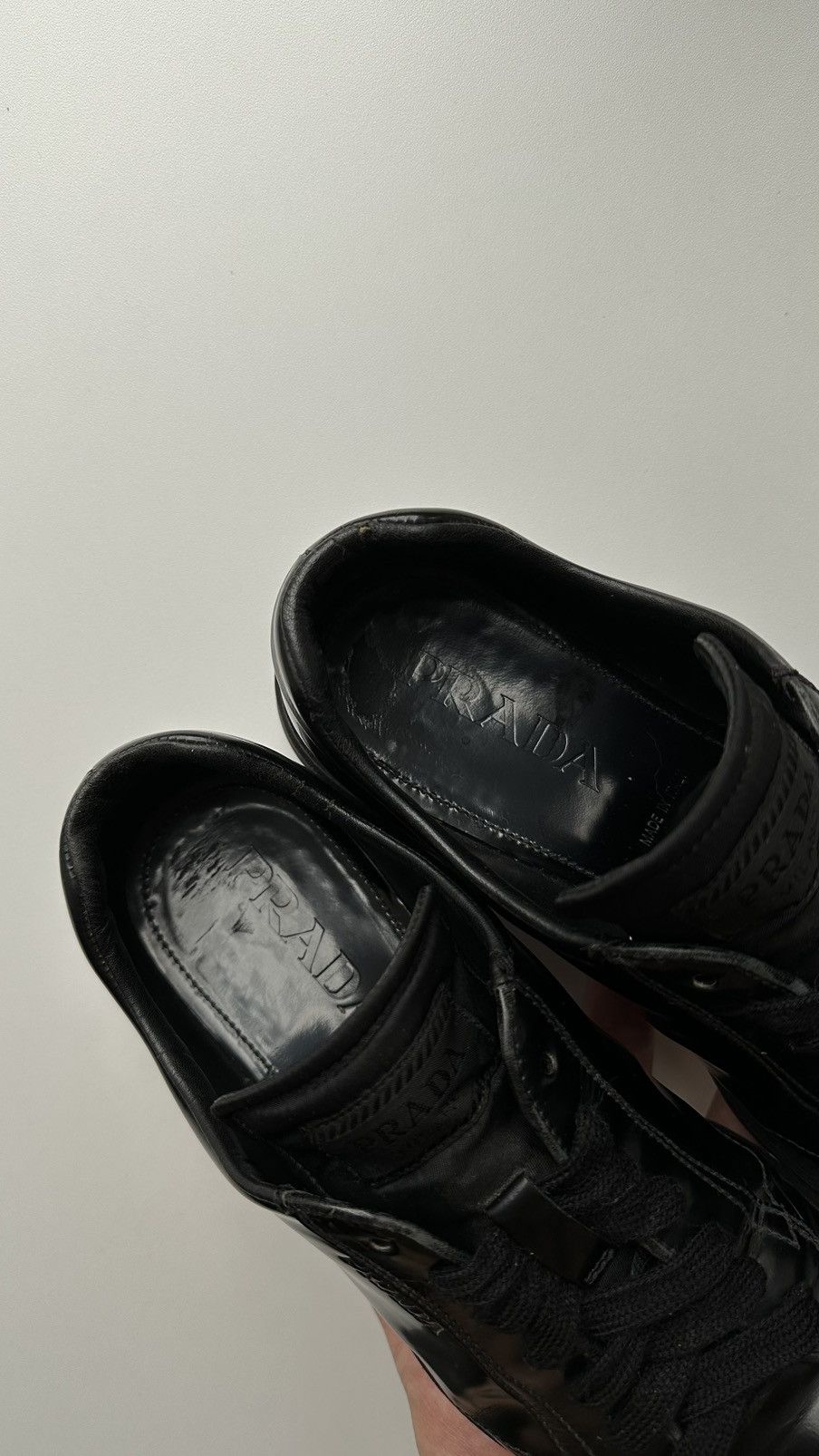 Prada Prada Leather Total Black Woman Shoes Size 5/39 Made Italy Size US 9.5 / IT 39.5 - 6 Thumbnail