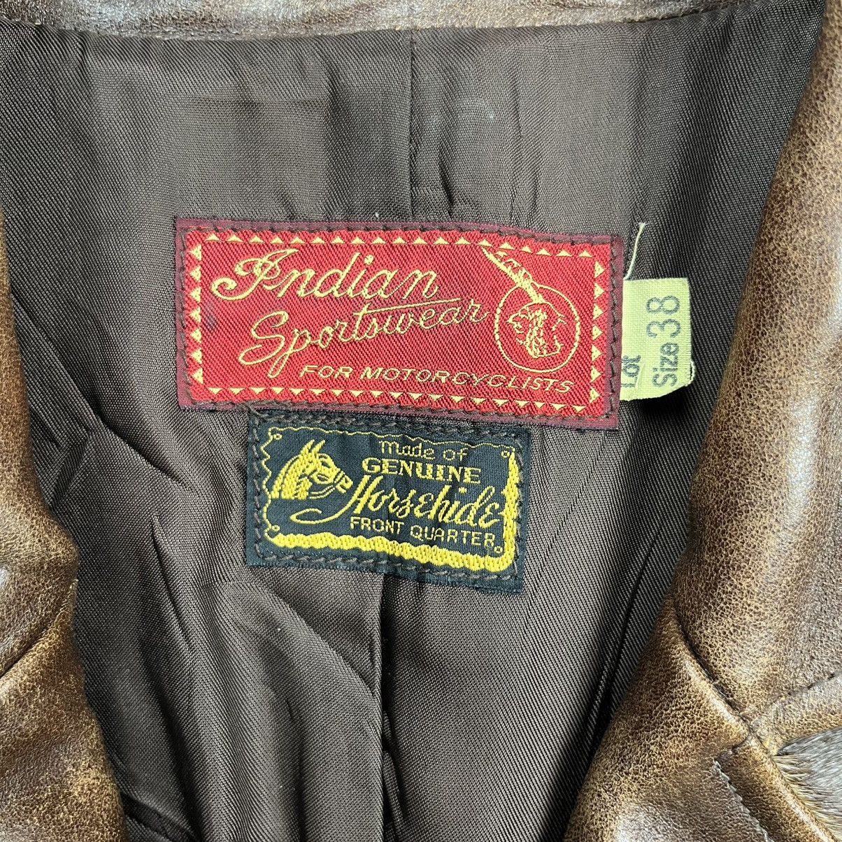Indian Motorcycle Indian toyo enterprise pony hair horsehide leather jacket Size US M / EU 48-50 / 2 - 12 Thumbnail