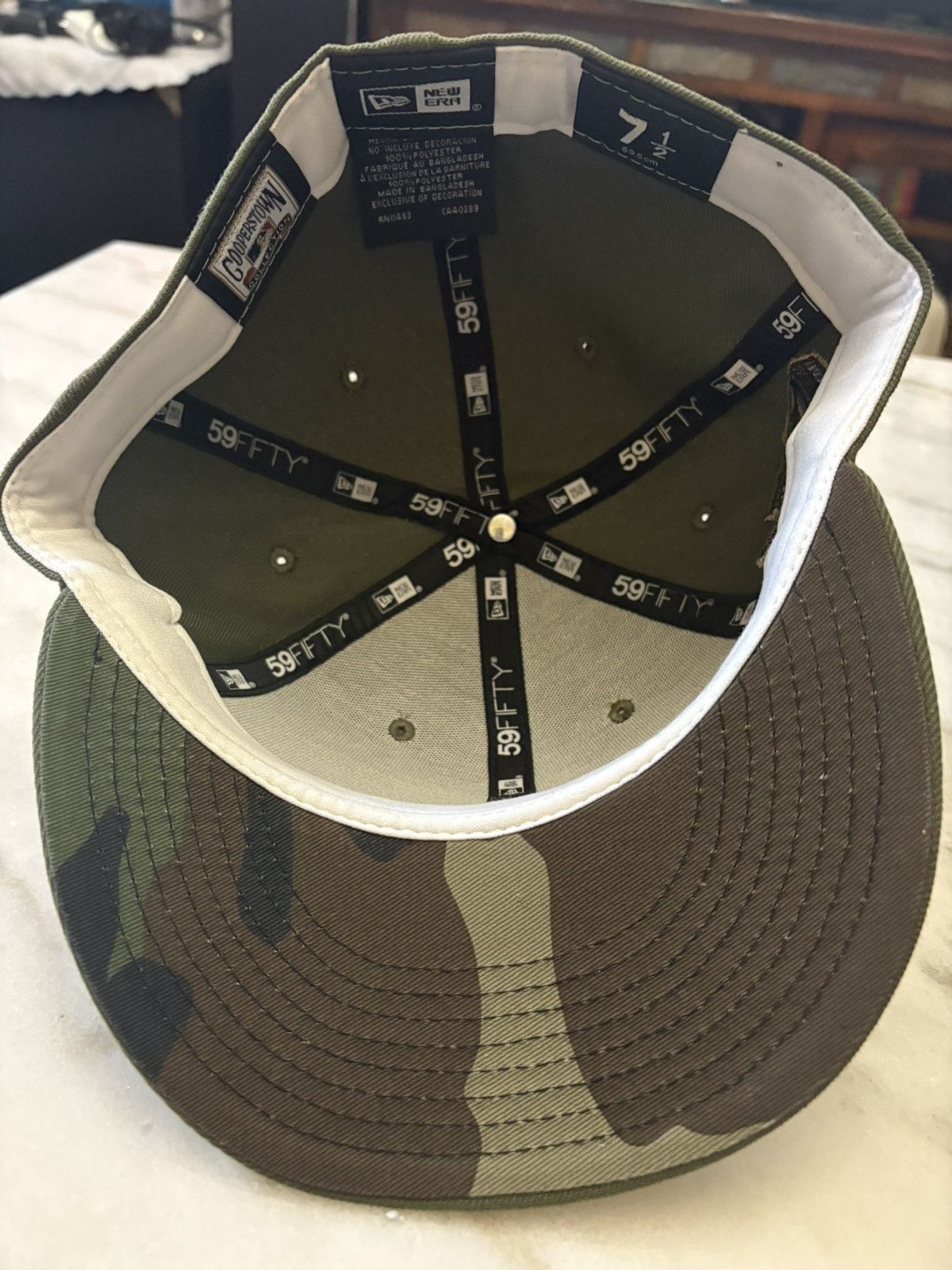 New Era New Era Brooklyn Dodgers 7 1/2 Ebbets Field Patch Camo Bott Size ONE SIZE - 5 Thumbnail