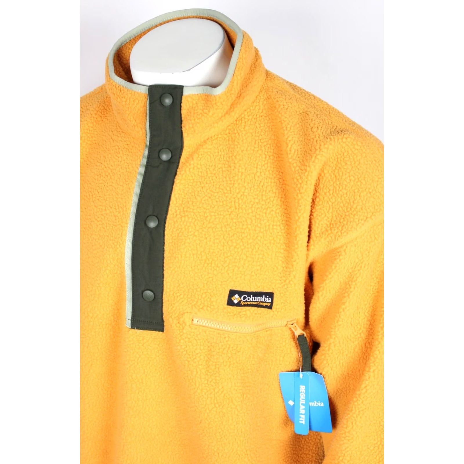Vintage Columbia Men's Helvetia II Half Snap Fleece Pullover XL Orange AM5780 861 Jacket Size US XL / EU 56 / 4 - 3 Thumbnail