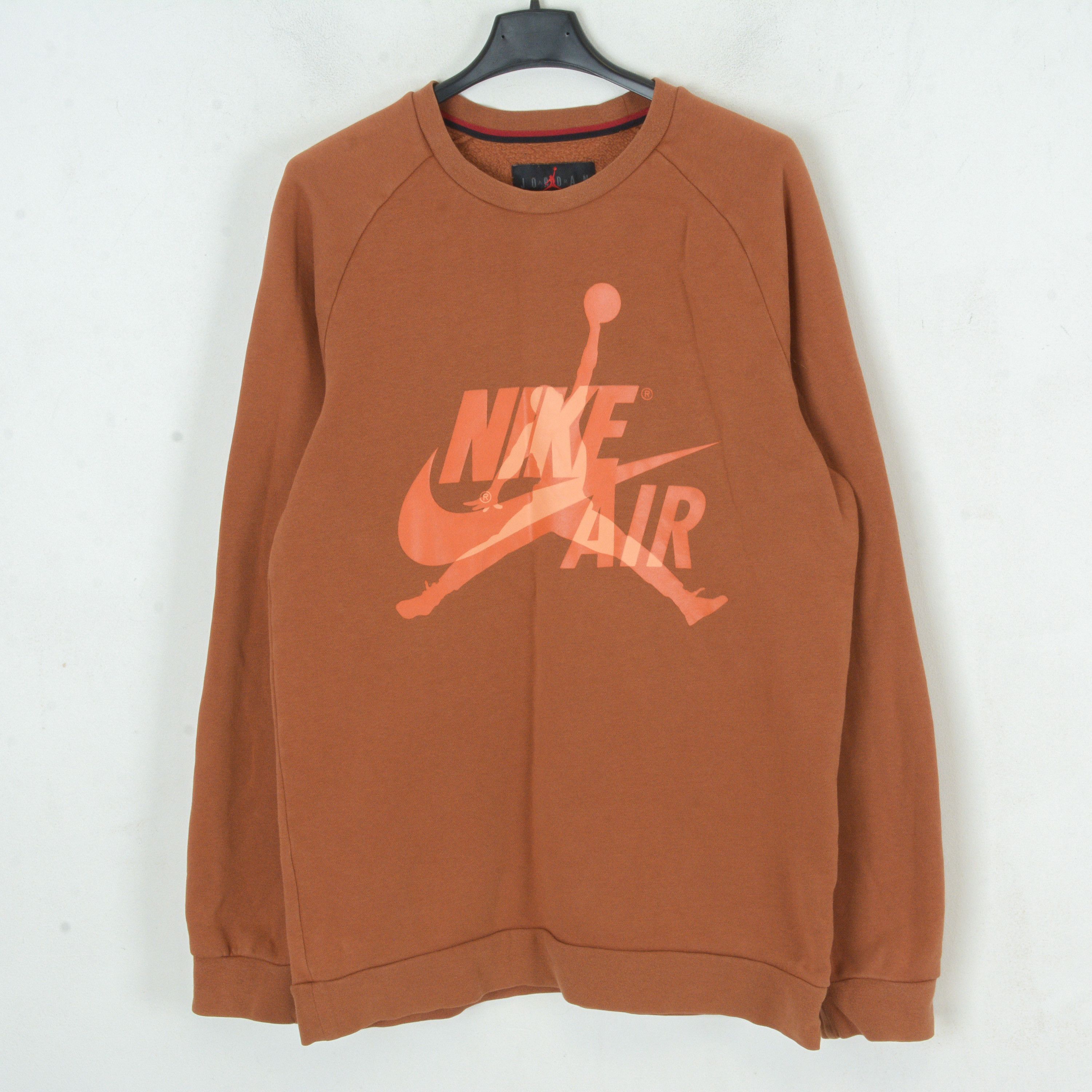 Jordan Brand Mens S Jumper Pullover Sweatshirt Basketball Orange Sports Size US S / EU 44-46 / 1 - 1 Thumbnail